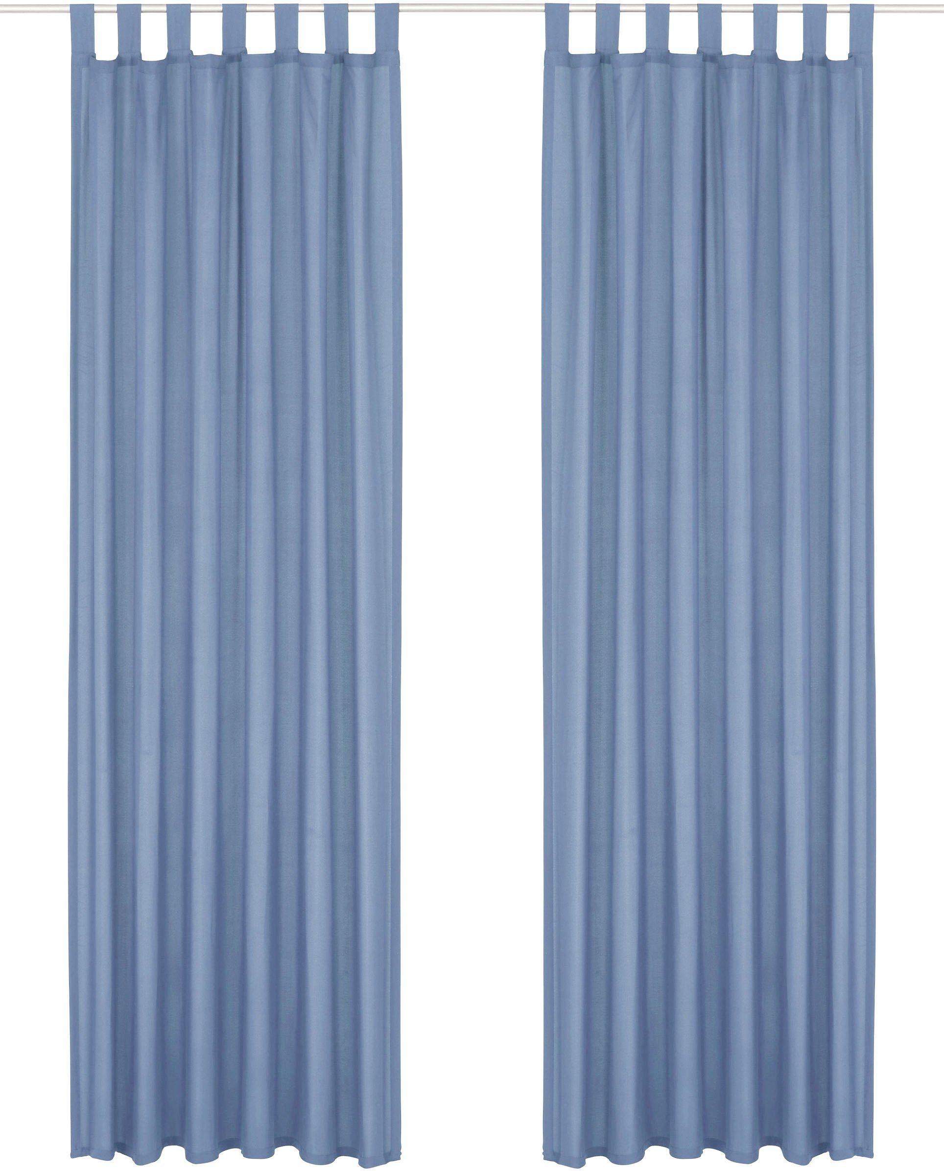 Home affaire Gordijn Parry set van 2, ondoorzichtig, monochroom, basic (2 stuks)