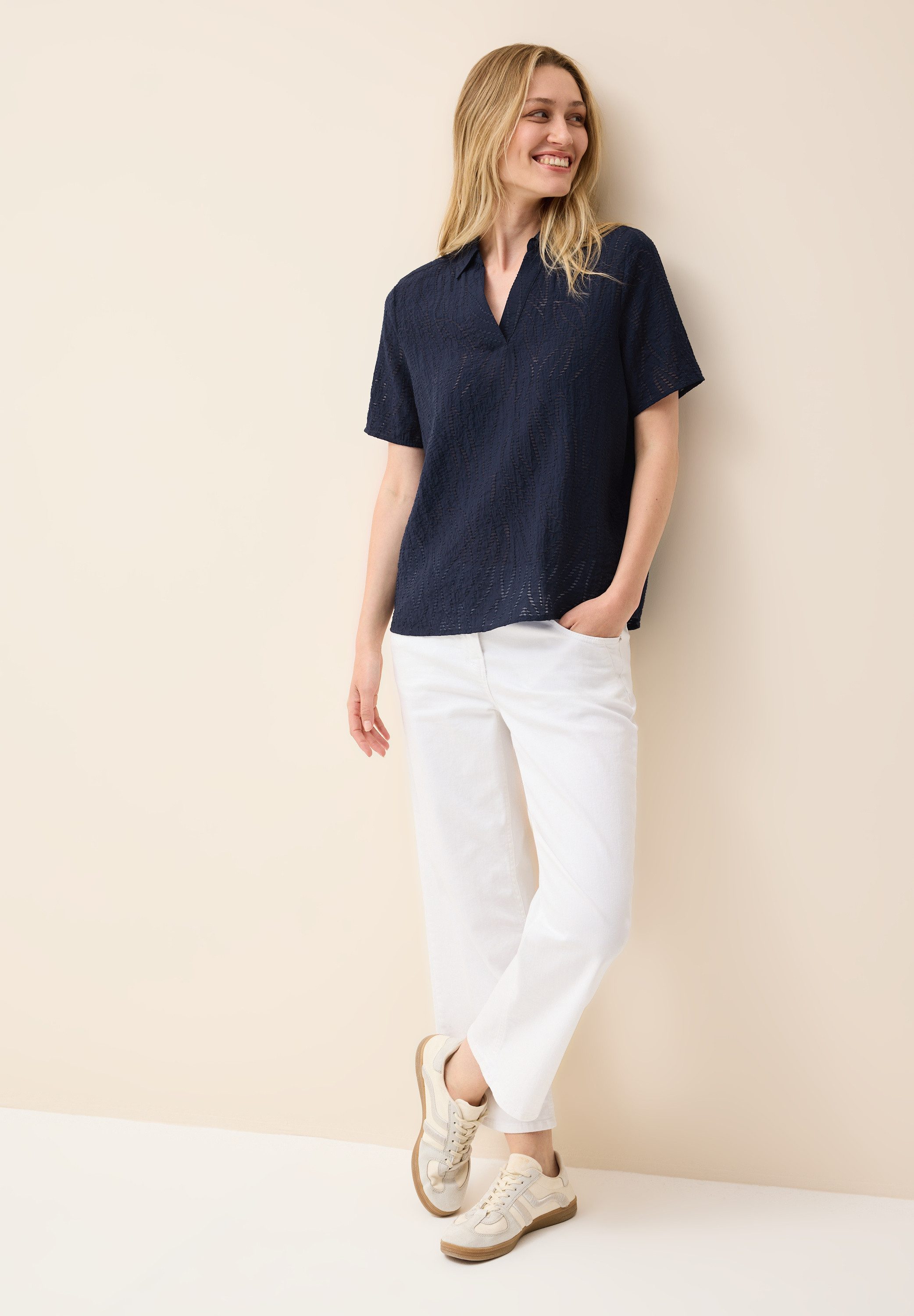 Cecil Overhemdblouse met lichte structuurpatroon