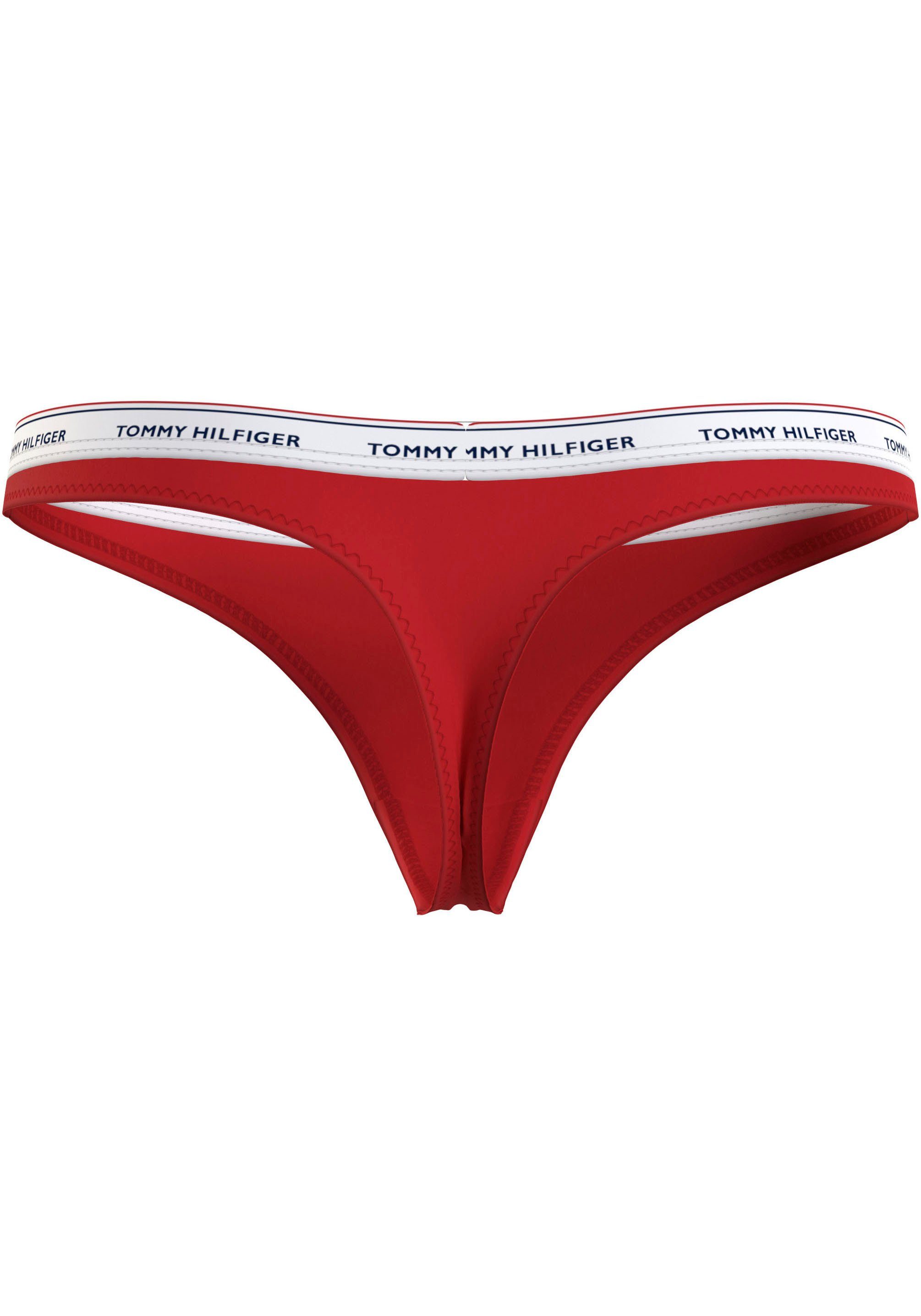 Tommy Hilfiger Underwear Slip 3 PACK THONG (EXT SIZES) met tommy hilfiger logoband (Set van 3)
