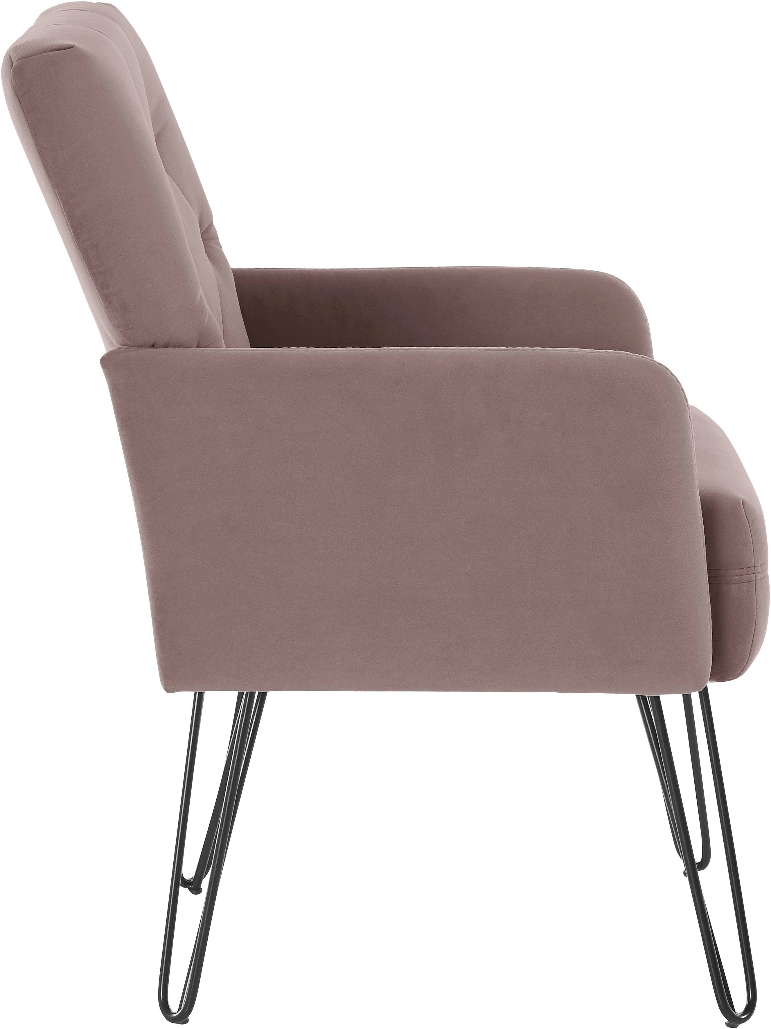 exxpo - sofa fashion Fauteuil Doppio, loungesessel met designonderstel, comfortabel en elegant