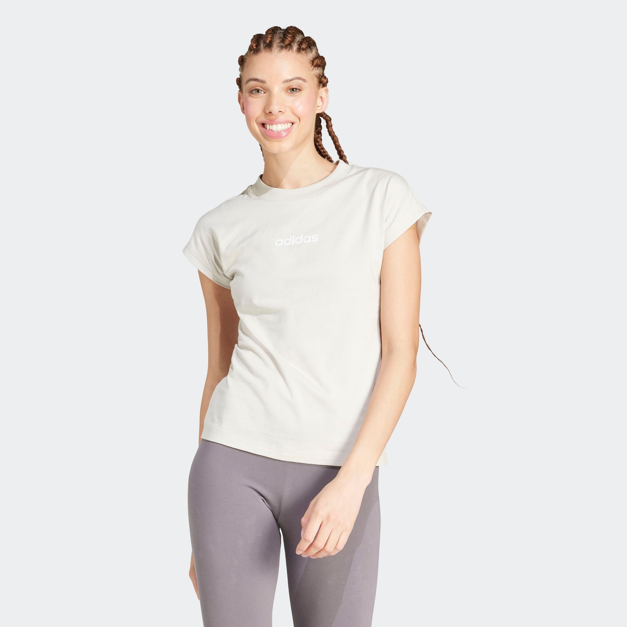 adidas Sportswear T-shirt W LIN SJ T Basic T-shirt van zacht materiaal