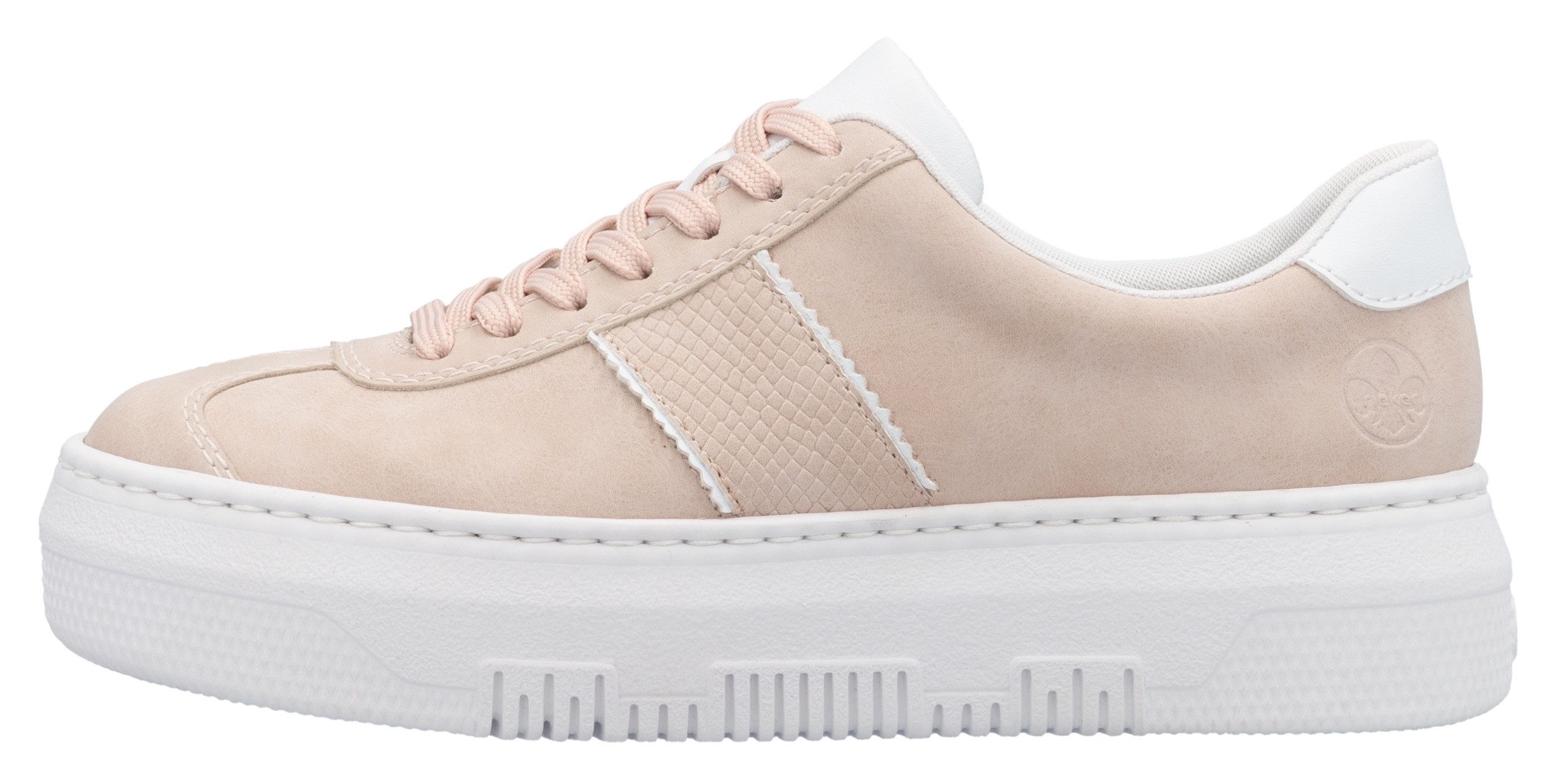 Rieker Plateausneakers veterschoen, lage schoen, vrijetijdsschoen met gepolsterde schachtversteviging