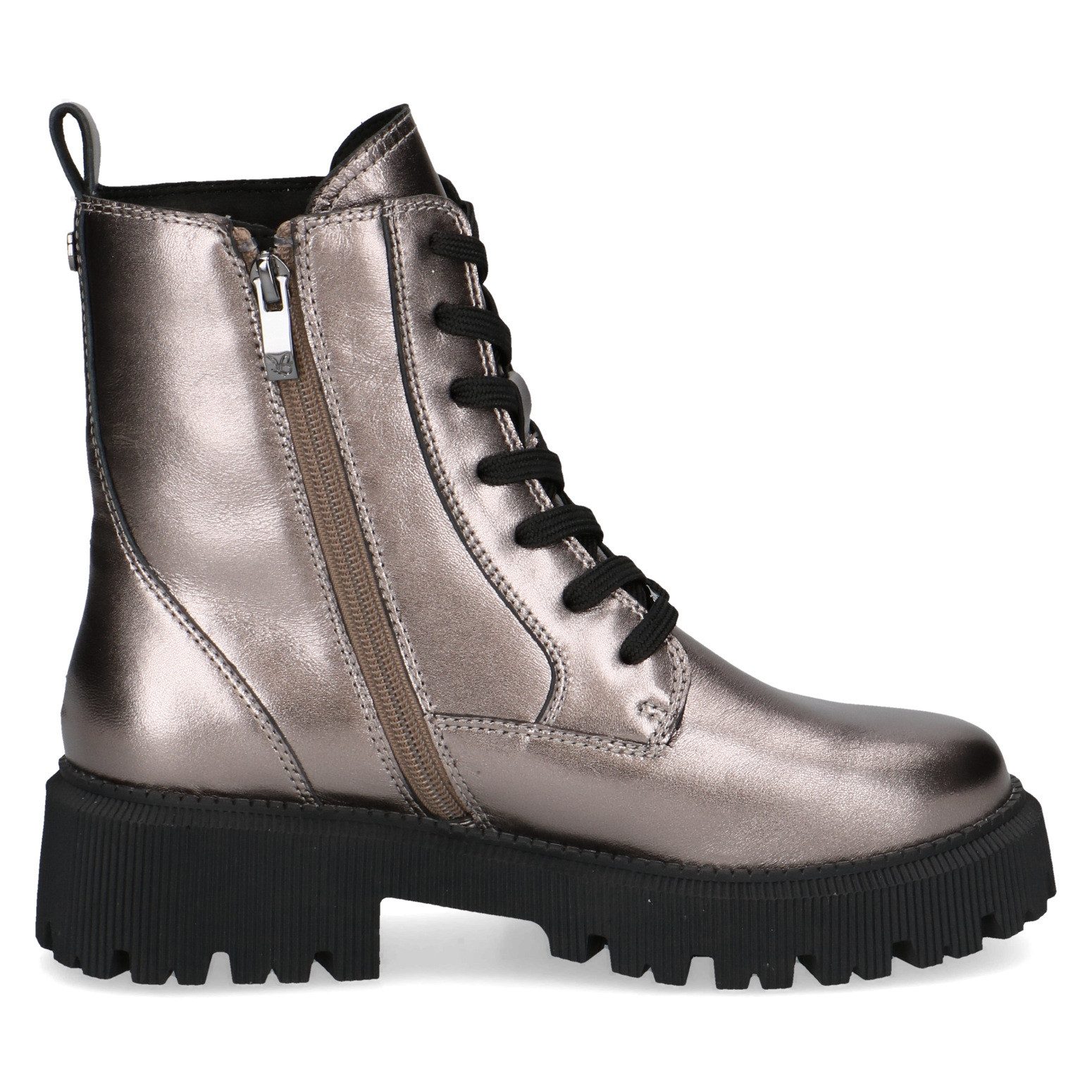 Caprice Veterschoenen , blokhak, plateau, veterlaarsje met sierritssluiting buiten