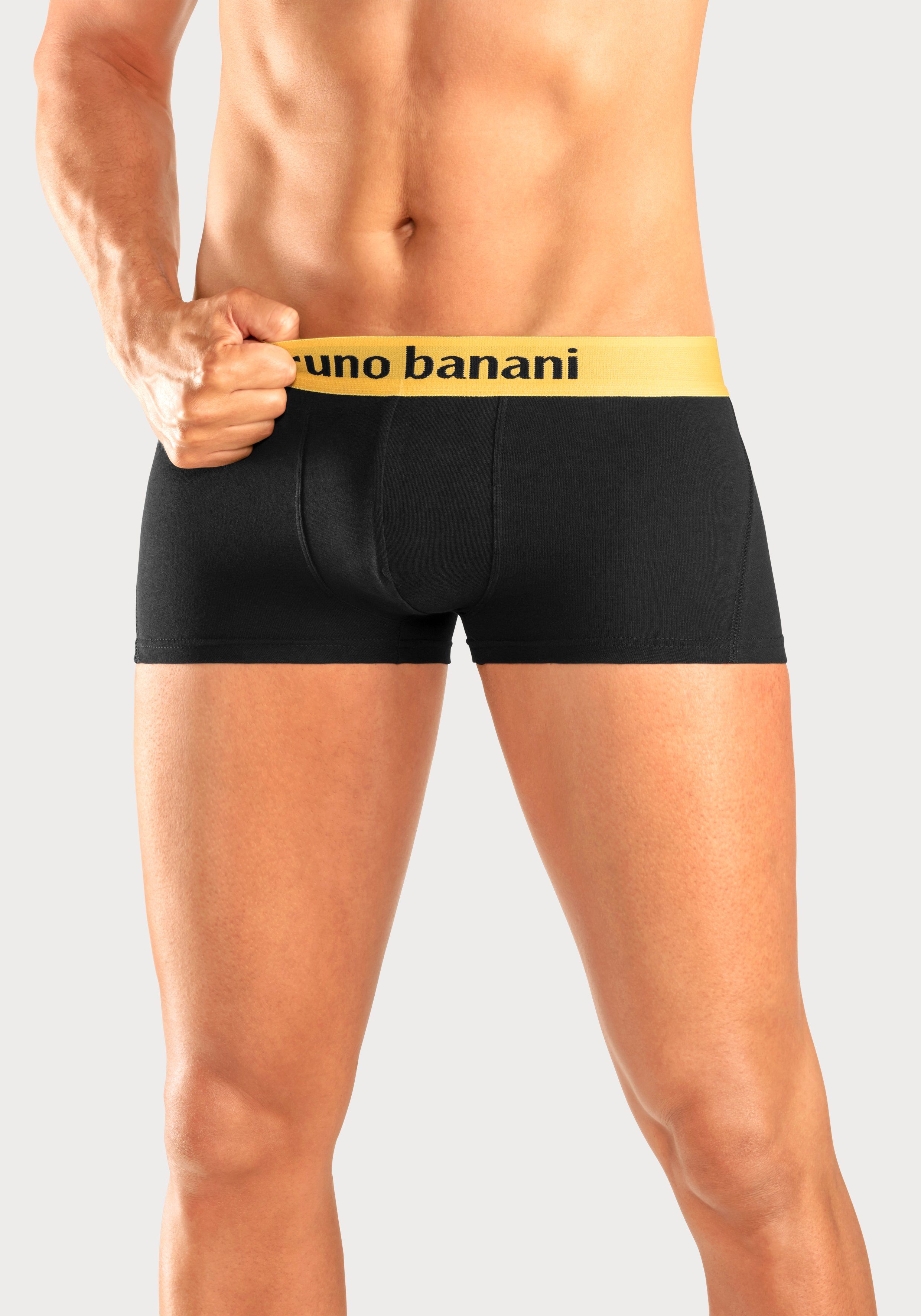 Bruno Banani Hipster strak zittende boxershorts met logo webband van katoenmix (set, 4 stuks)