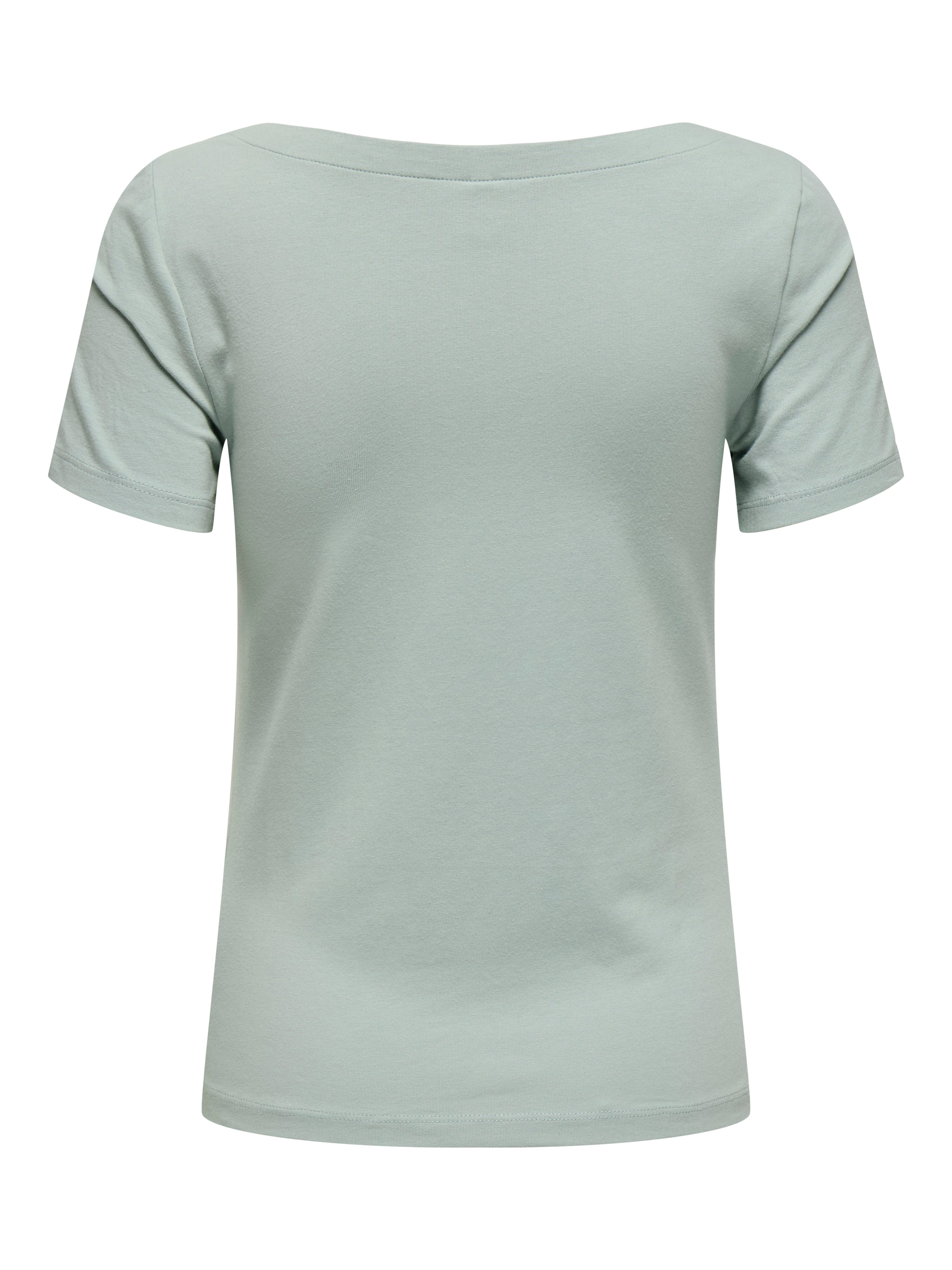 Only Shirt met korte mouwen ONLLIVE LOVE LIFE S/S BOATNECK TOP JRS