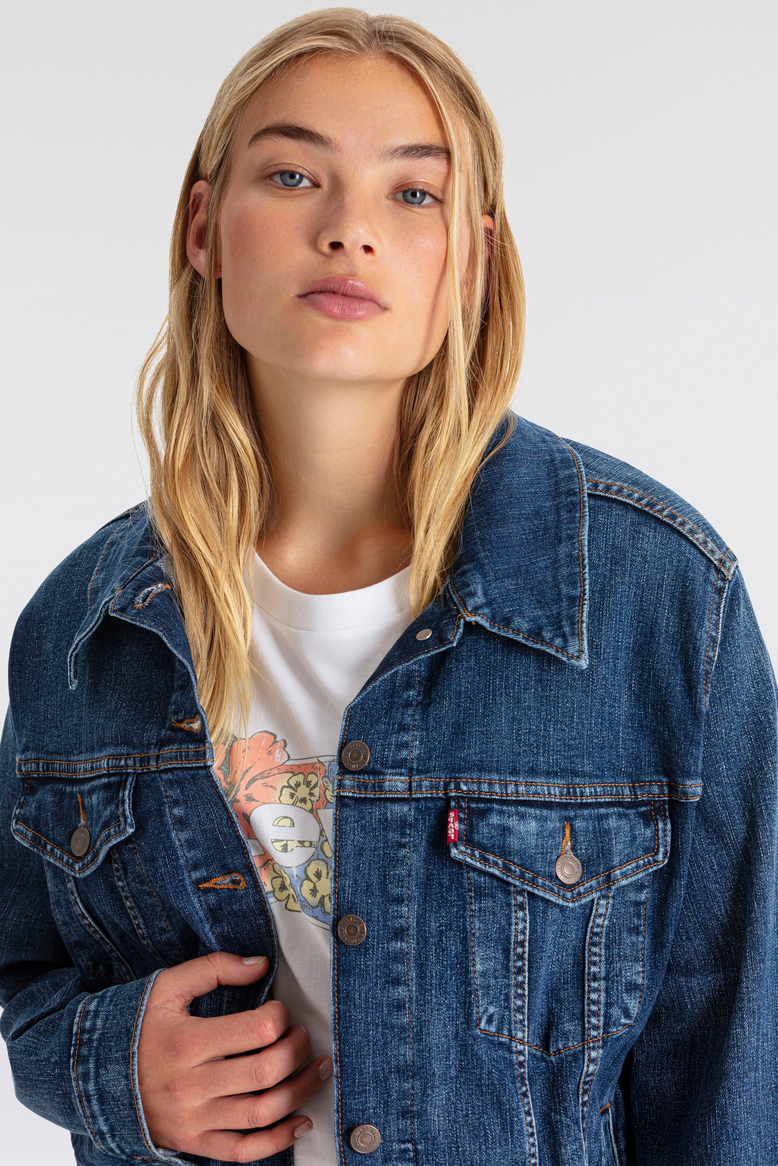 Levi's Plus Levi's Plus Jeansjack met stretch en borstzakken