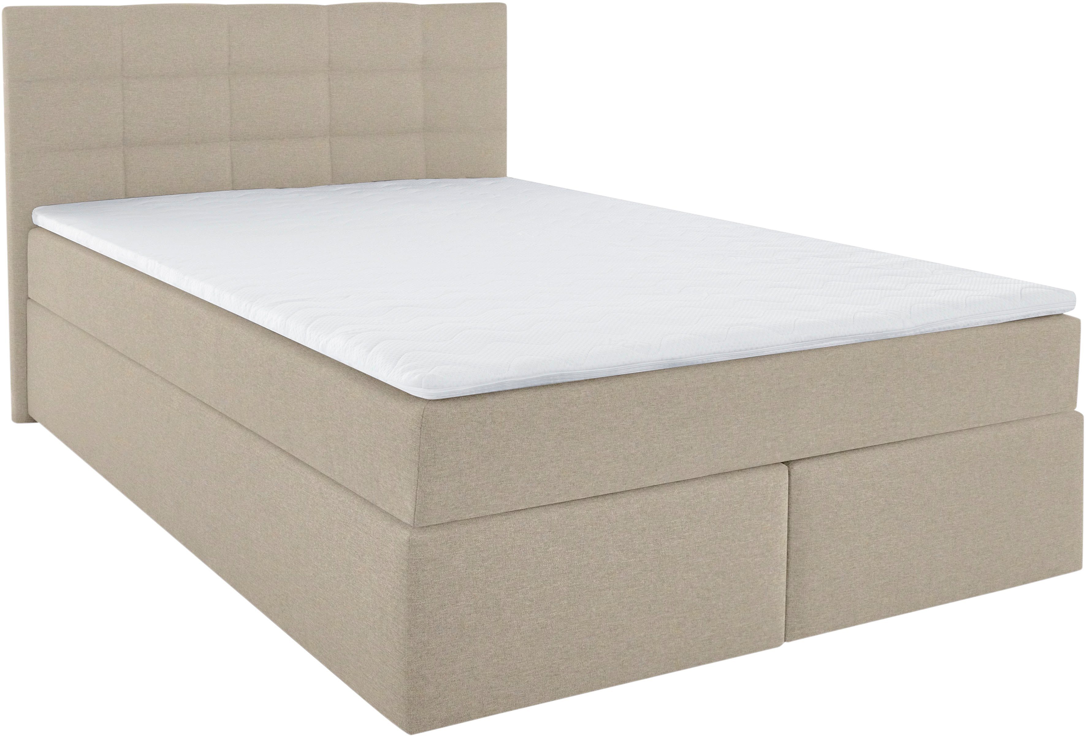 INOSIGN Boxspring OVALO optioneel met bedbox, verkrijgbaar in h2, h3 & h4