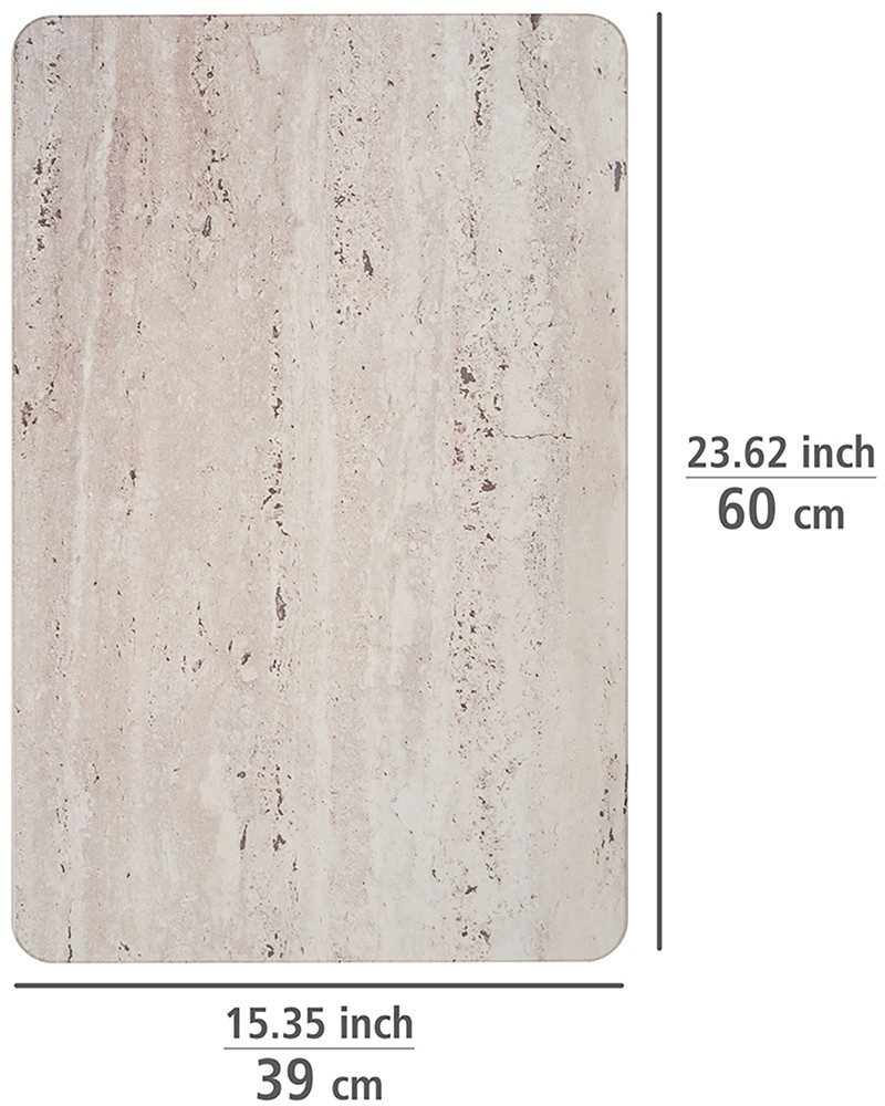 WENKO Badmat Model Puna antislip, sterk waterabsorberend, van kiezelgur (1 stuk)