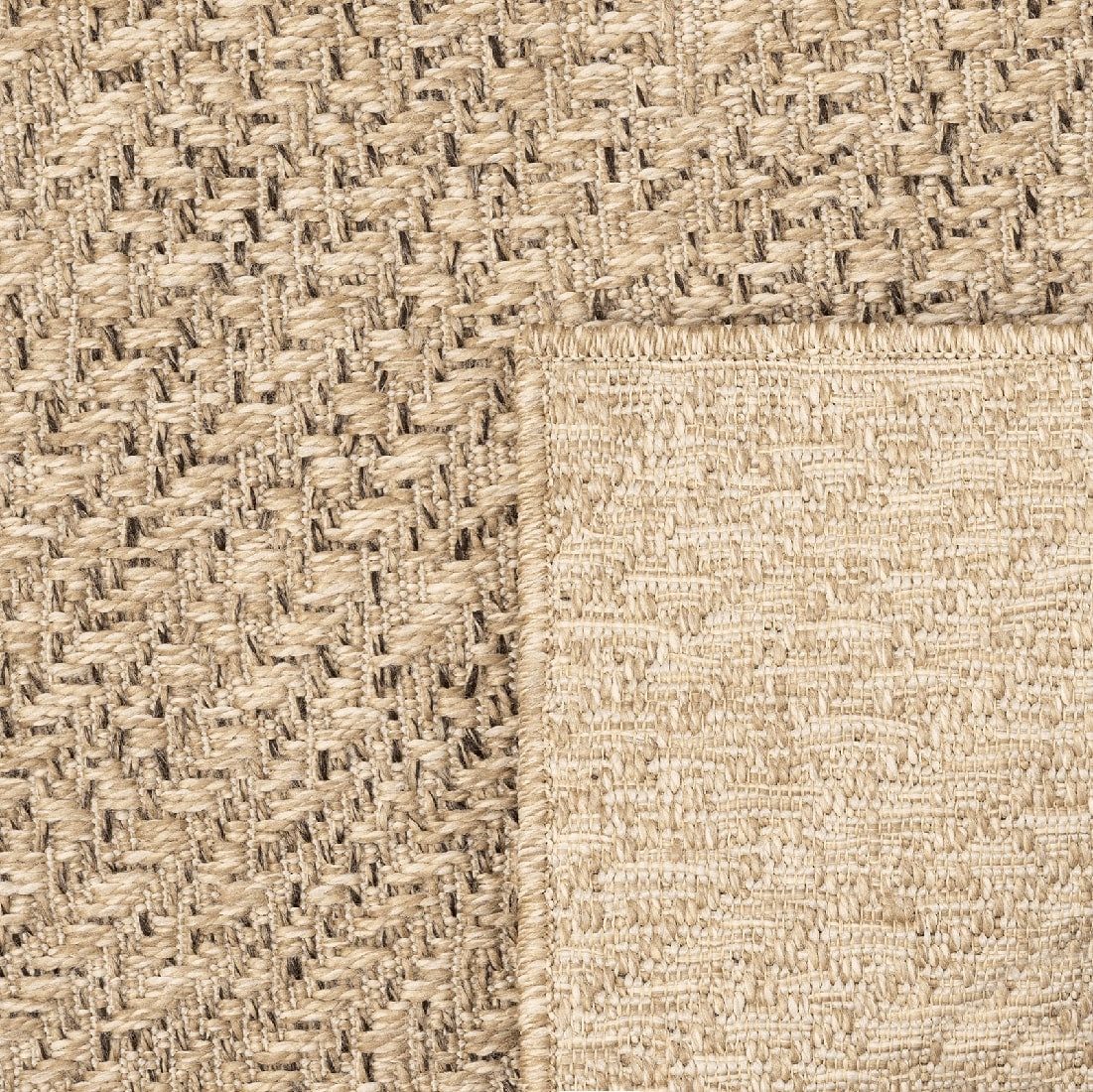 The carpet Vloerkleed Kansas moderne robuuste in- en outdoor tapijt jute look