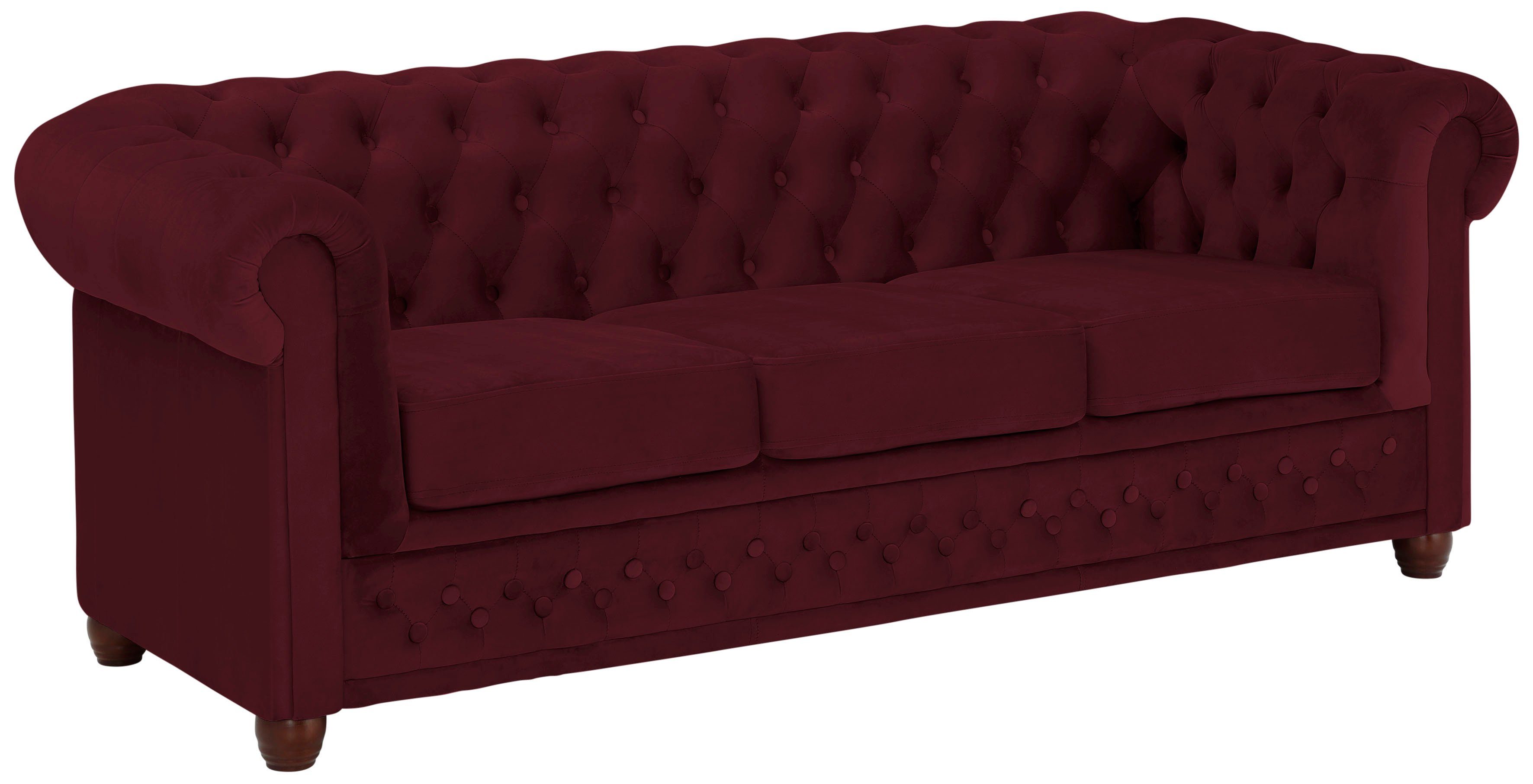 Home affaire Chesterfield-bank New Castle met hoogwaardige capitonnage in chesterfield-design, bxdxh: 203x86x72
