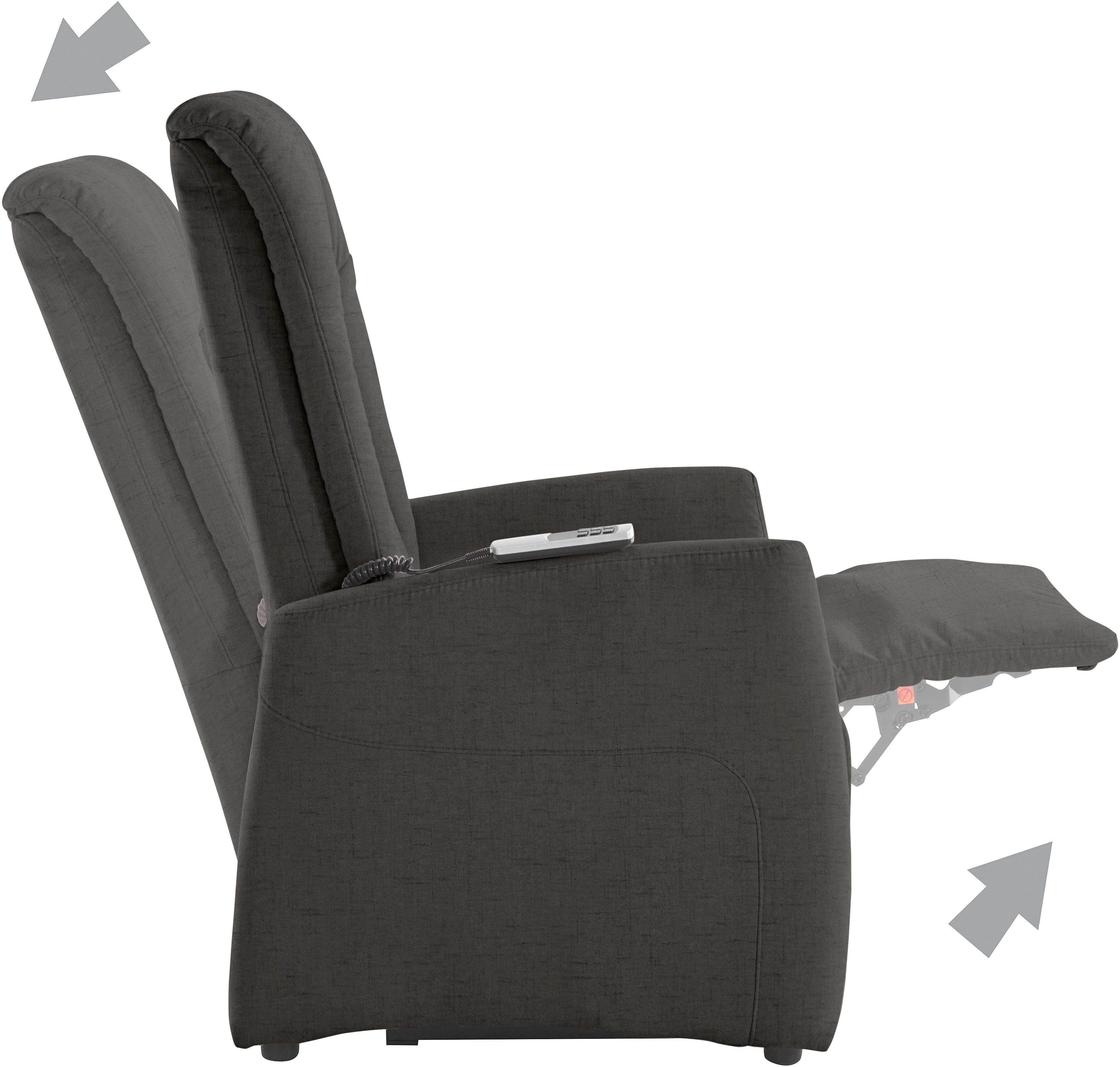 sit&more Relaxfauteuil MELISSA naar keuze elektrisch of handmatig verstelbaar, optioneel opstahulp