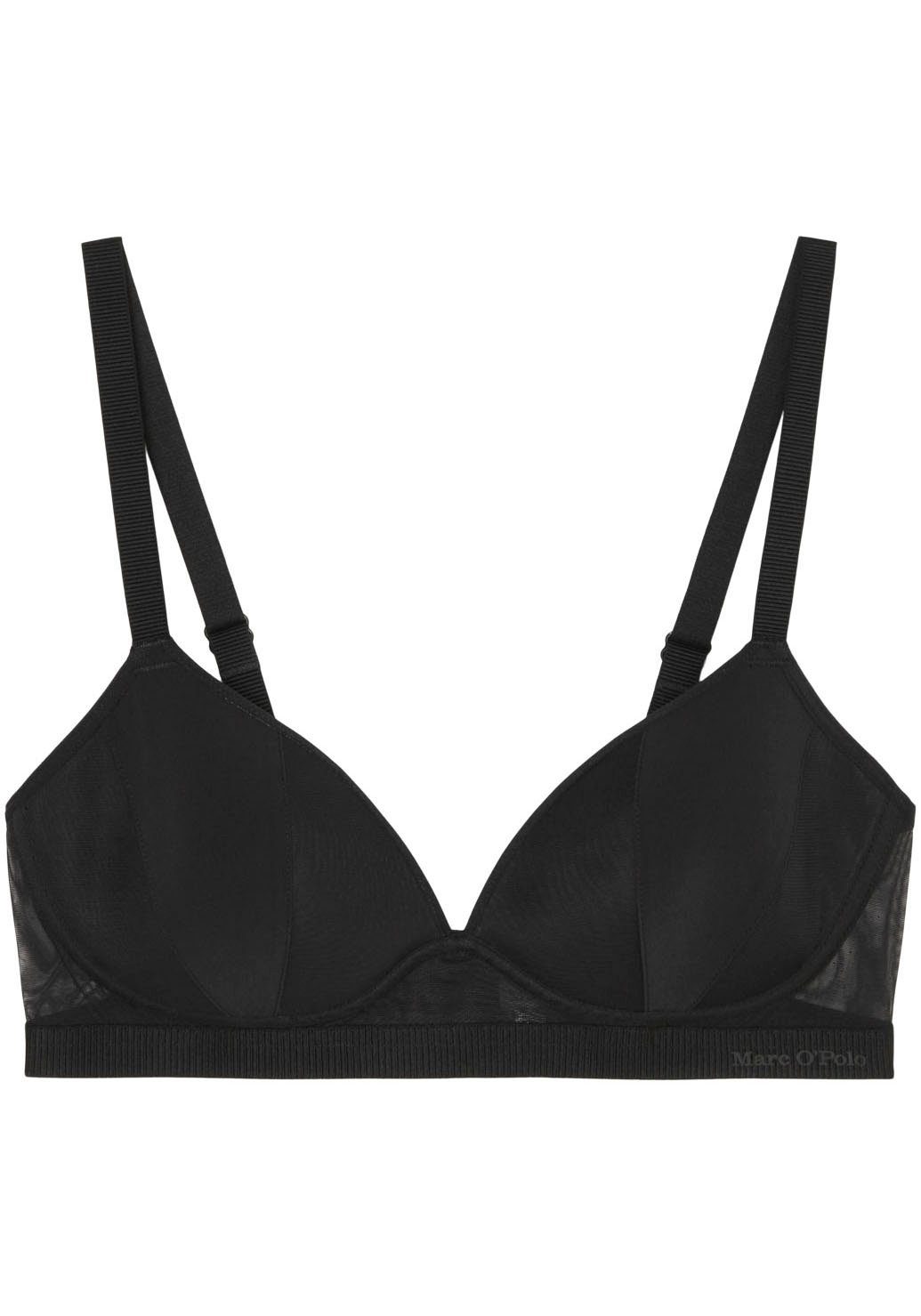 Marc O'Polo Bh met steuncups Soft Contrast met mesh-inzetten