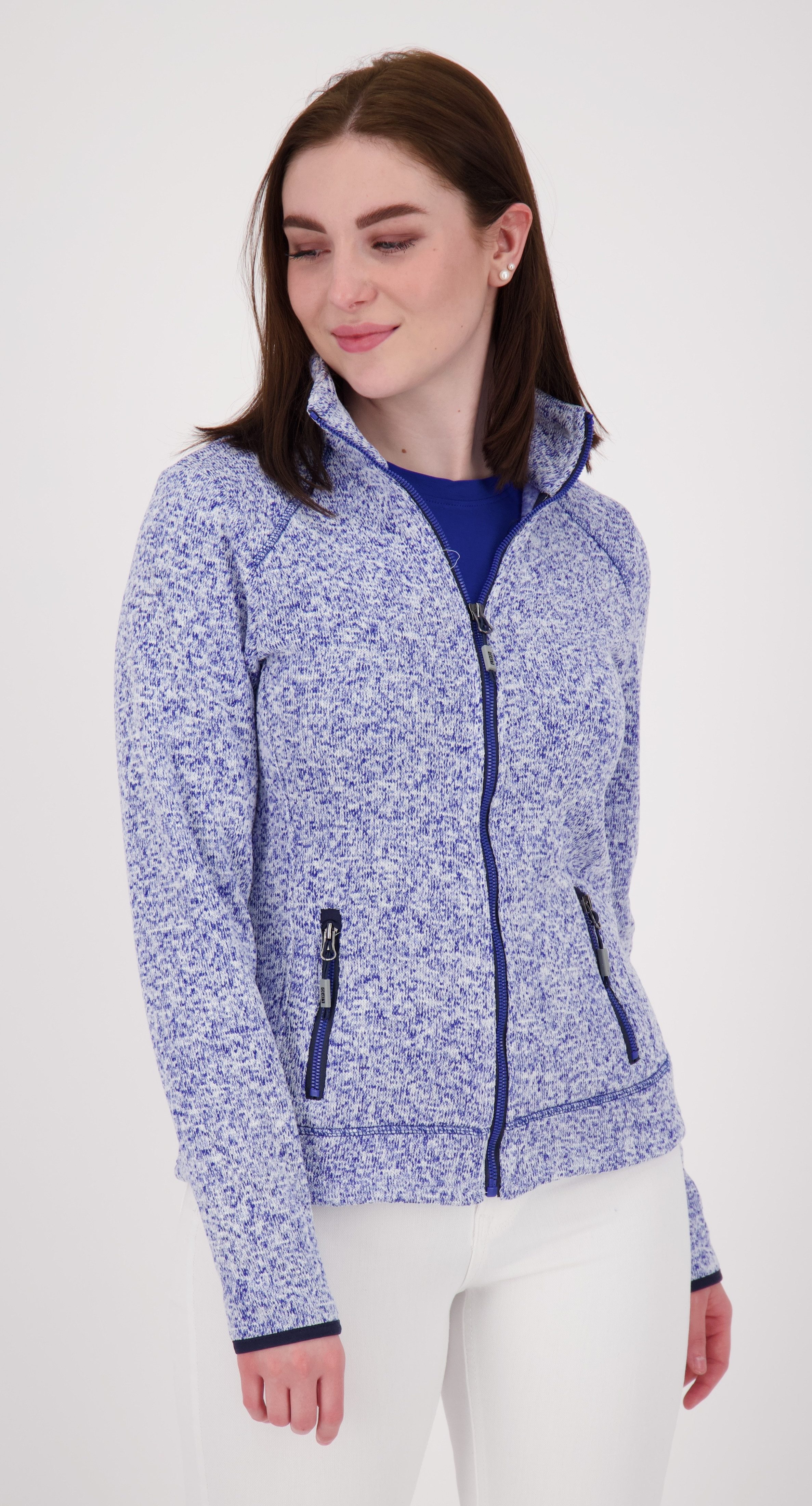 DEPROC Active Gebreid fleecejack KIRKVALE X WOMEN dames fleece vesten maat 36/38 (M) blauw