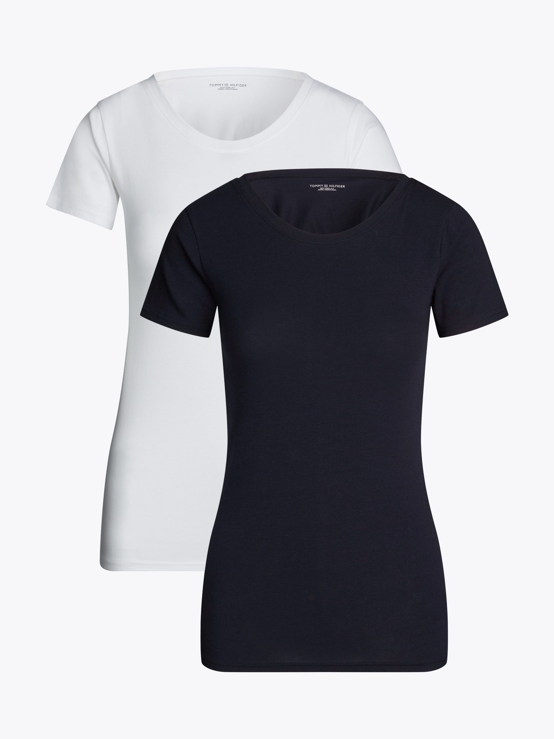 Tommy Hilfiger Underwear T-shirt met geborduurd logo (set 2-delig 2 stuks)
