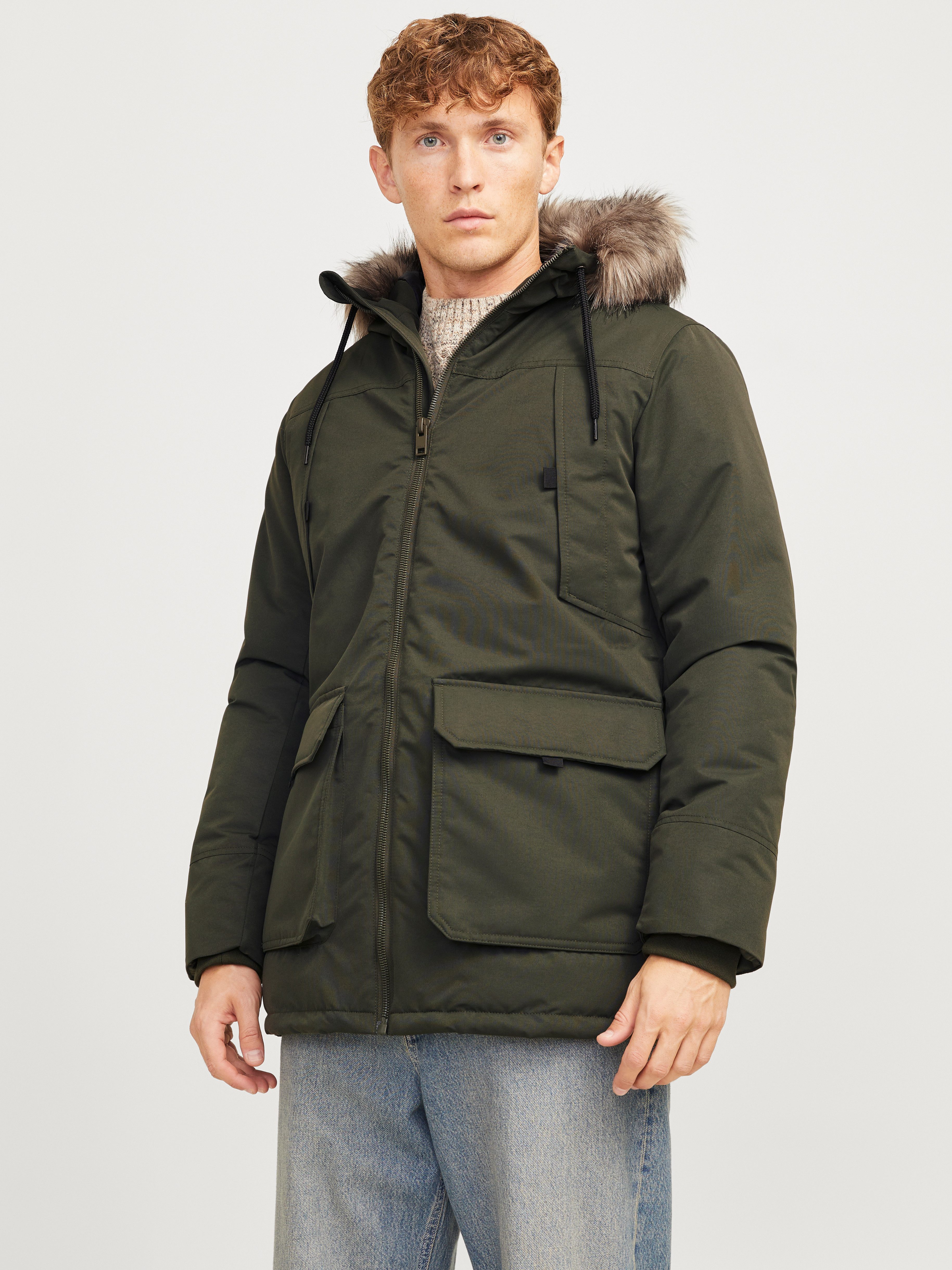 Jack & Jones Parka JJECONSTRUCT FAUX FUR PARKA SN