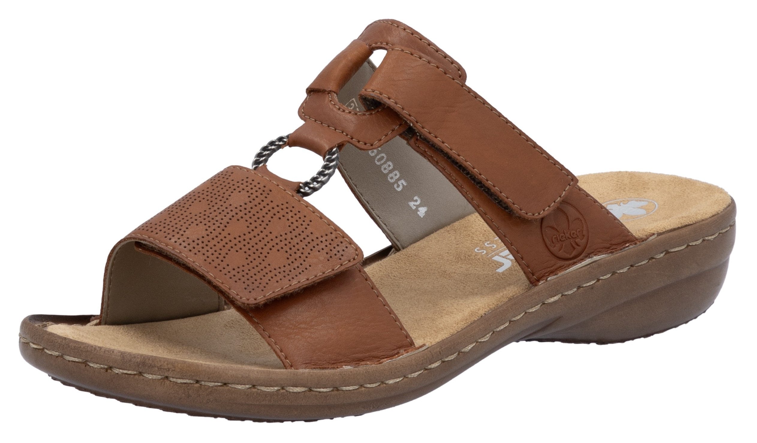 Rieker Slippers , zomerschoen, strand-schoen, klittenbandschoen met perforatie