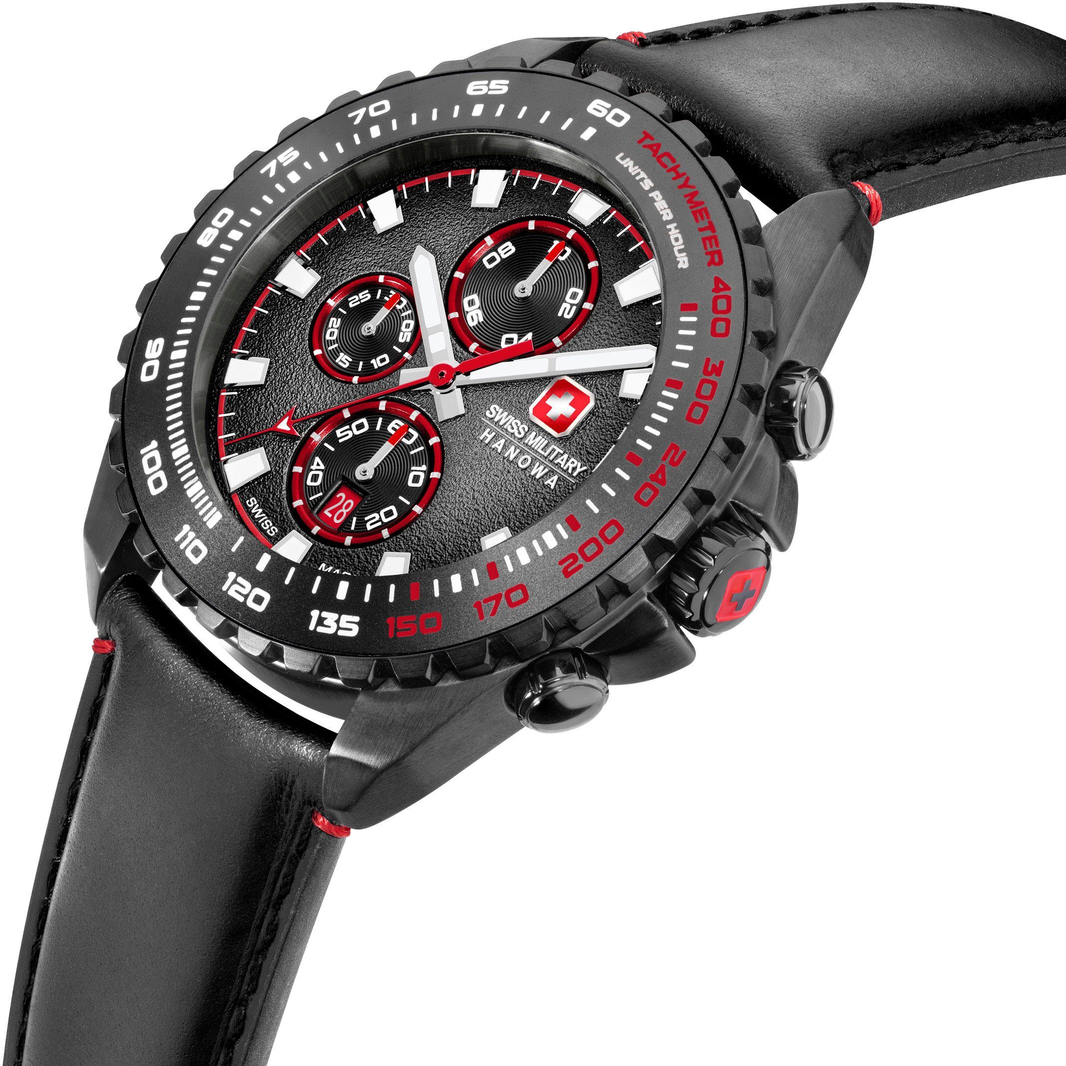 Swiss Military Hanowa Chronograaf STONE MARTEN, SMWGC0001832 Quartzhorloge, herenhorloge, datum, stopwatchfunctie, saffierglas, Swiss Made