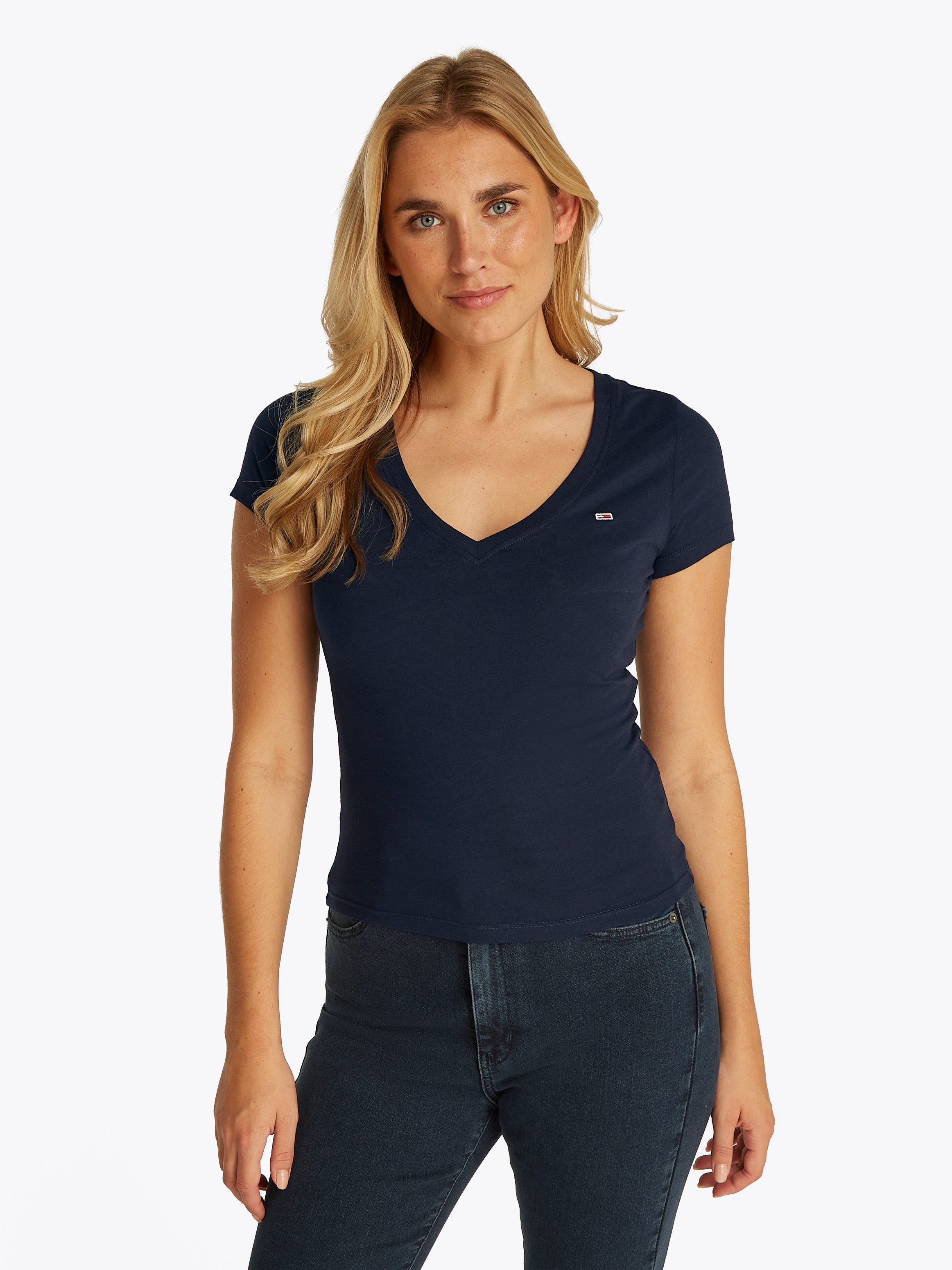 TOMMY JEANS T-shirt TJW SLIM V-NECK TEE