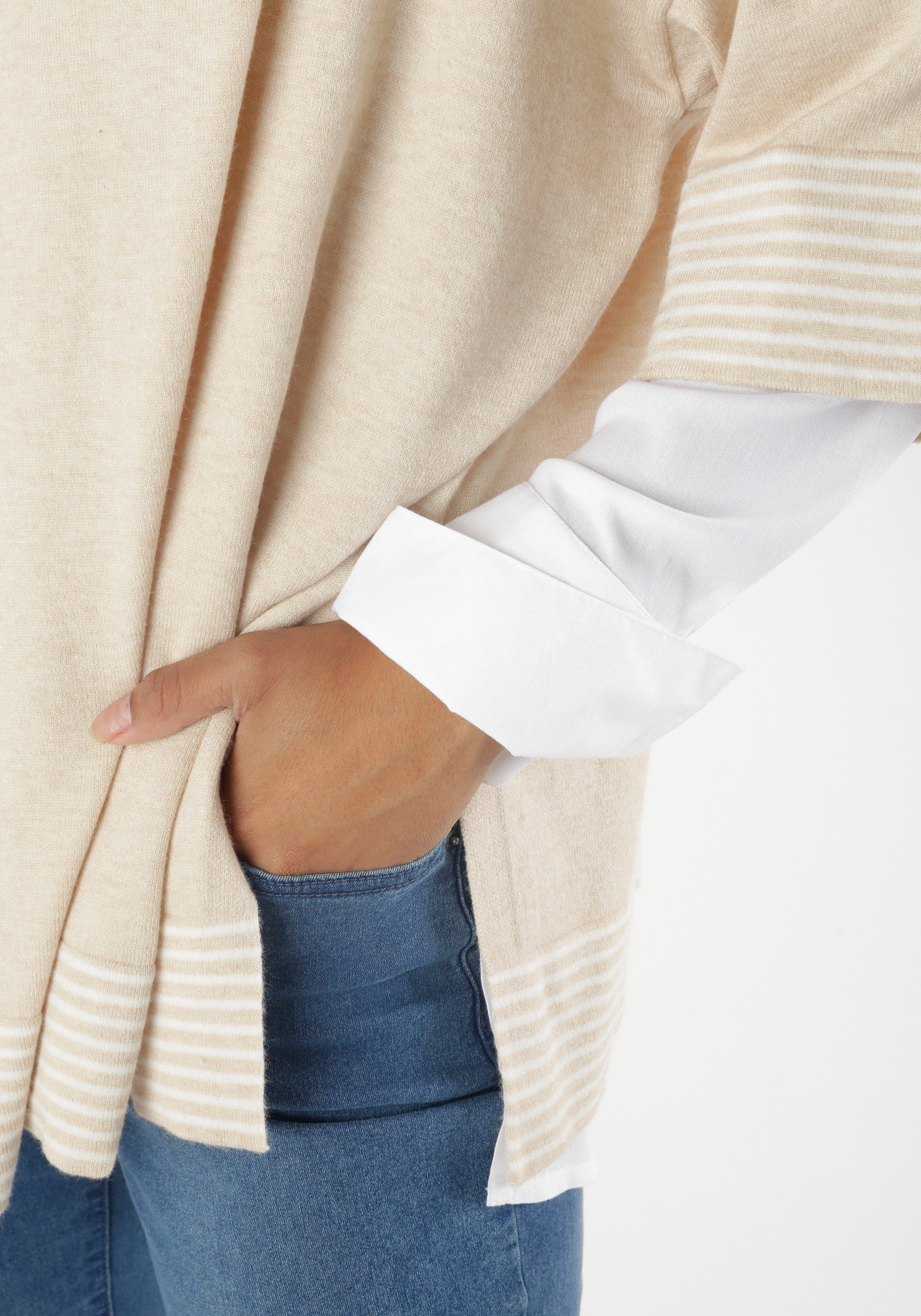Aniston SELECTED Gebreide trui in casual ponchostijl