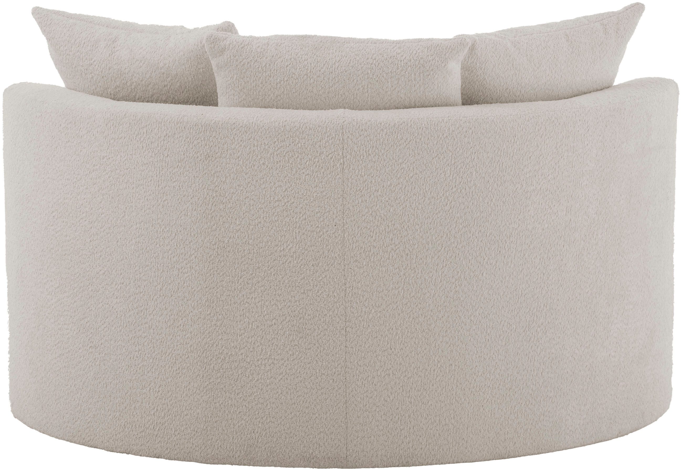 LeGer Home by Lena Gercke XXL-fauteuil Isalie, ronde stoel met voetensteun, leesstoel, loveseat, grote stoel (set)