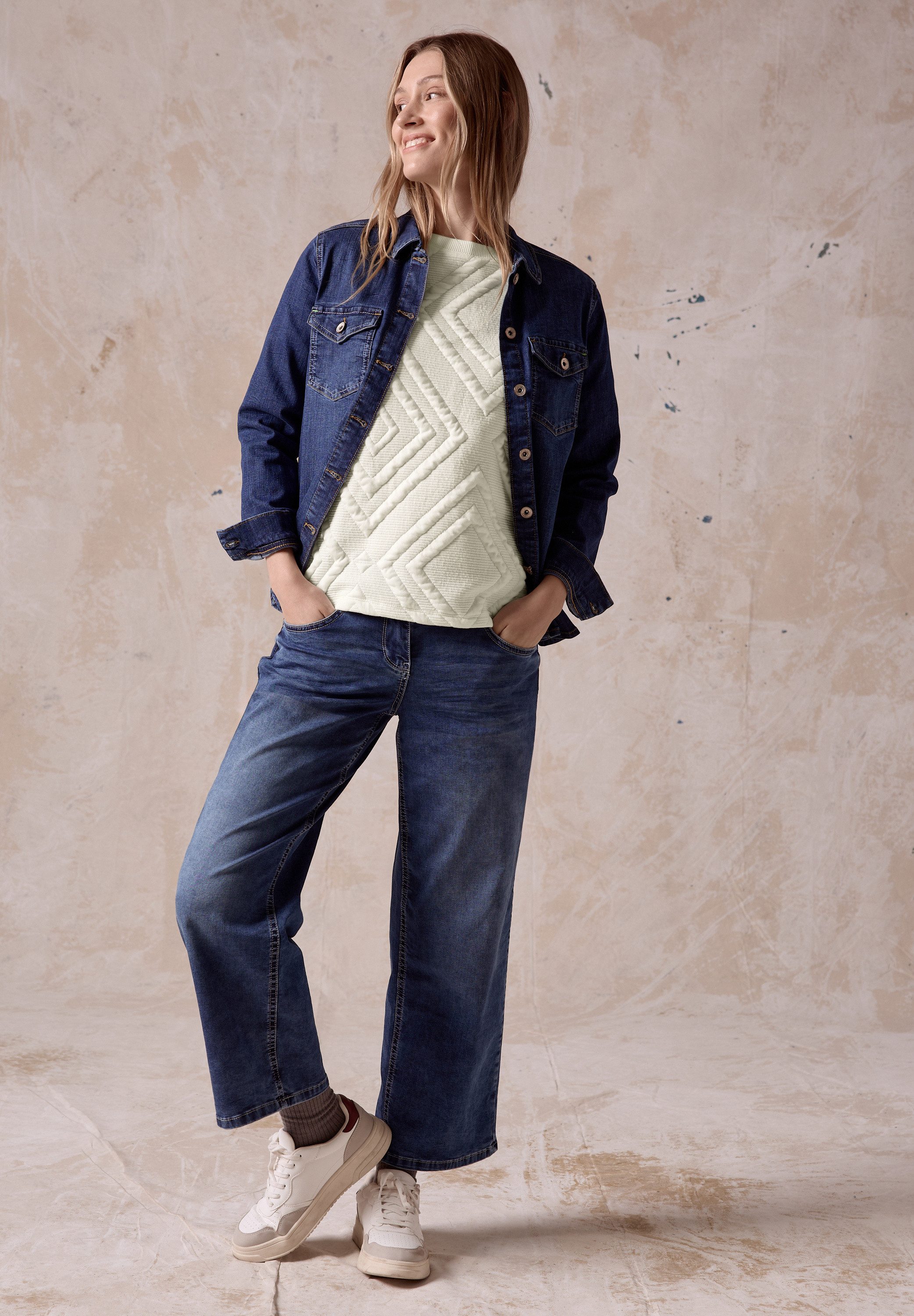 Cecil Sweatshirt met 3d structuurpatroon