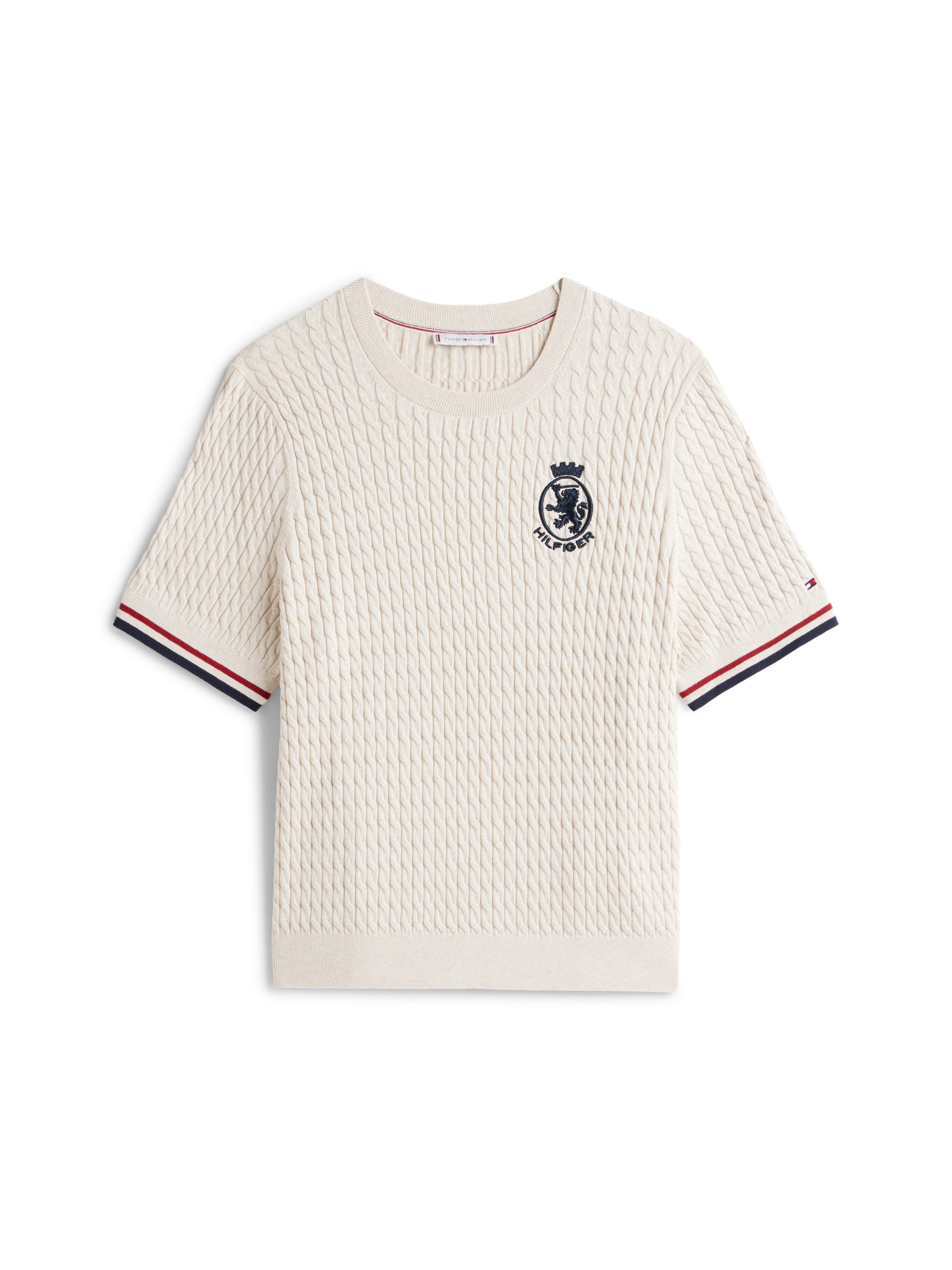 Tommy Hilfiger Curve Gebreide trui CRV CO CABLE FINE GG GPC SS SWT