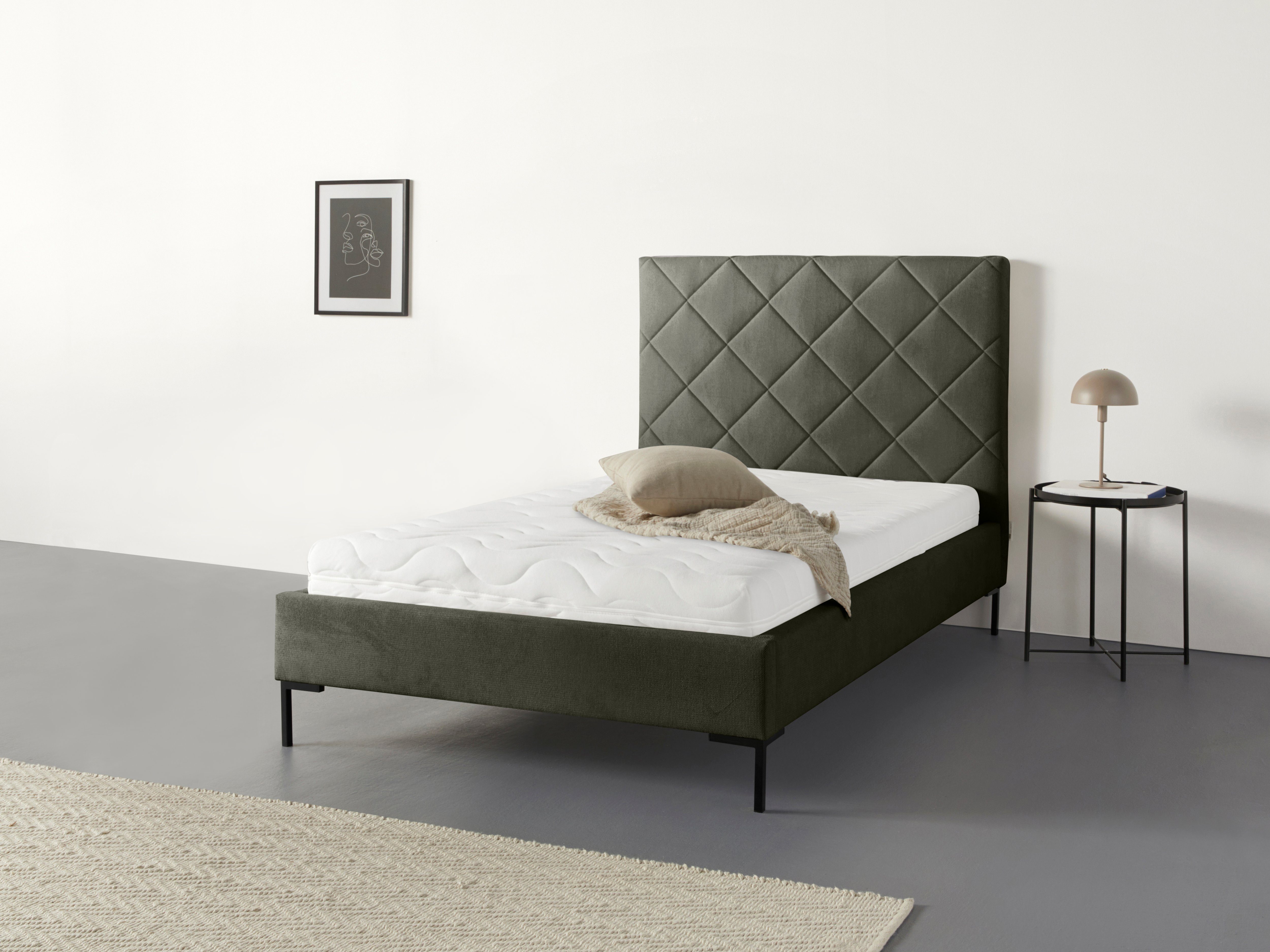 Guido Maria Kretschmer Home&Living Gestoffeerd bed CHARLOTT Modern bekleed bed met of zonder lattenbodem