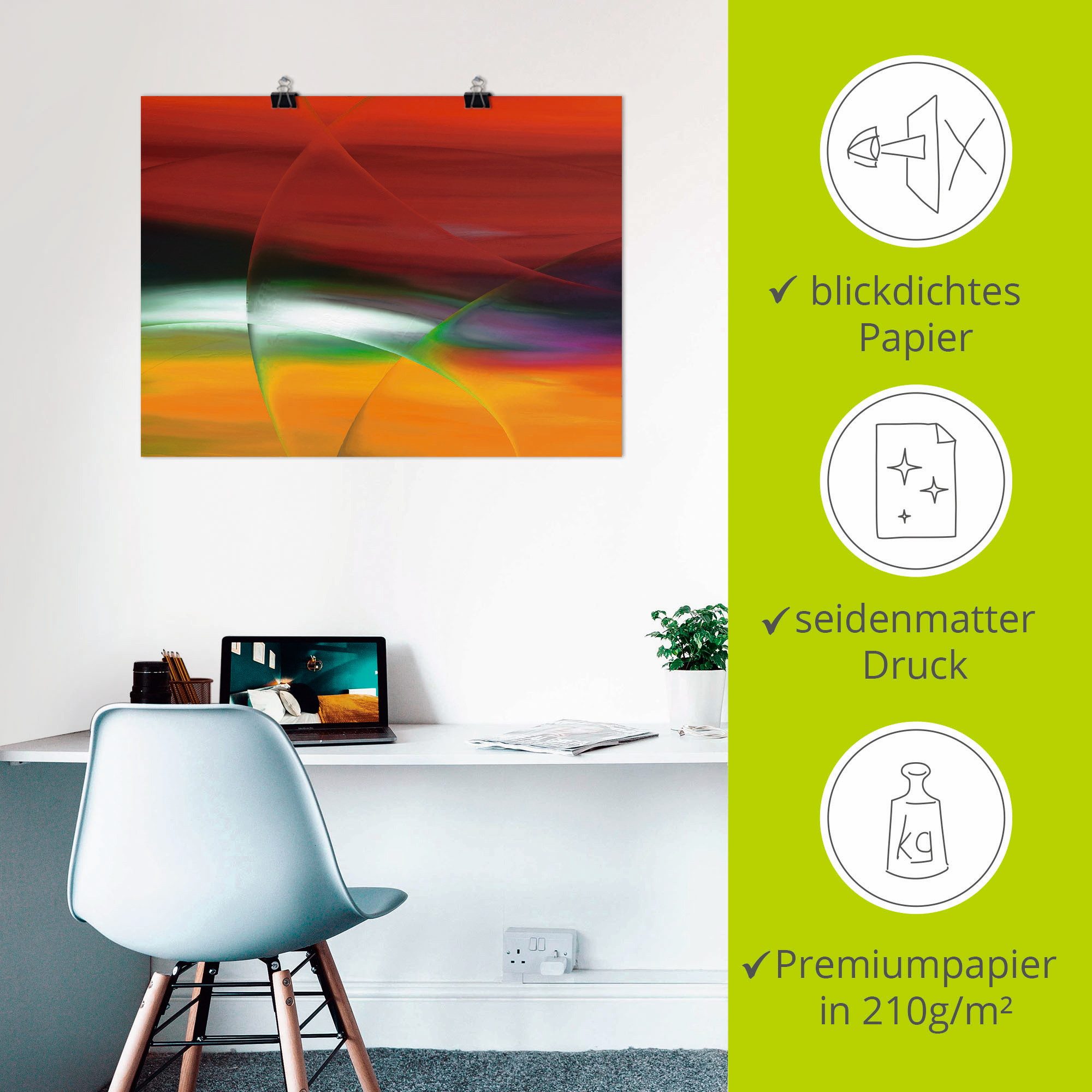 Artland Artprint op linnen Modern V gespannen op een spieraam