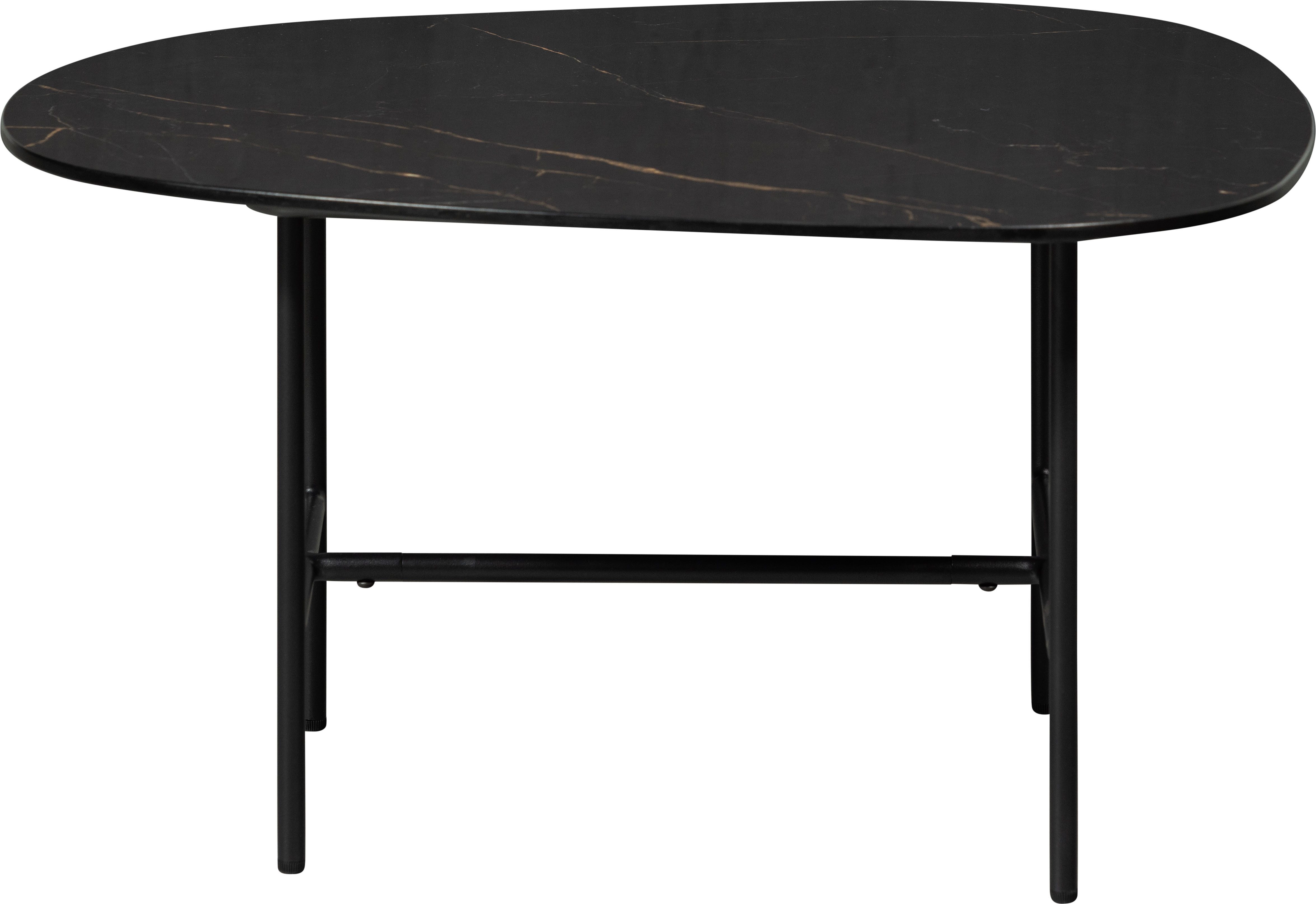WOOOD Salontafel Vajen met tafelblad in marmerlook, slank metalen frame