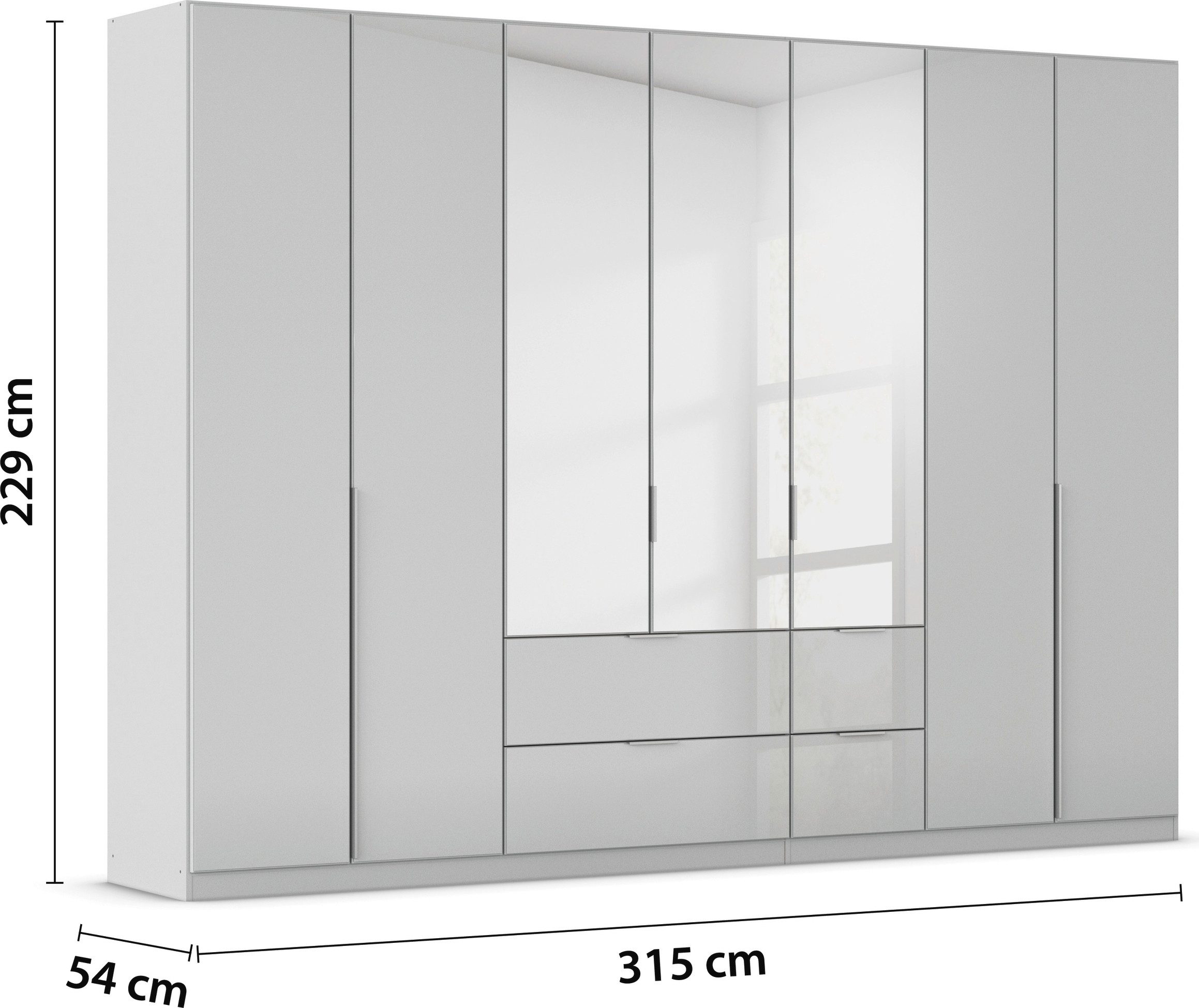 rauch Draaideurkast Kledingkasten kast garderobe AGORDO met glazen front