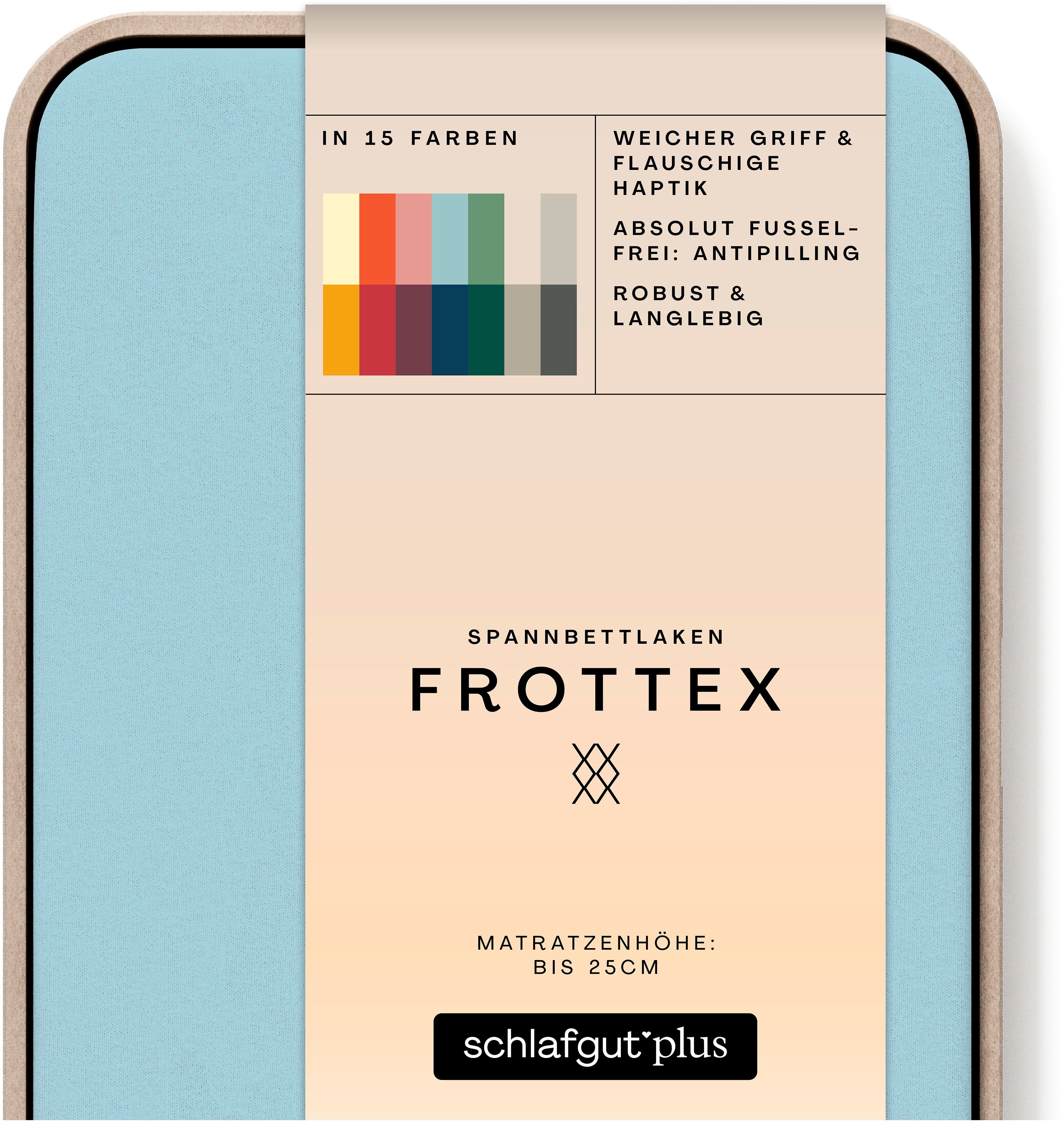 Schlafgut Laken Frottex 100% frotté (1 stuk) hoeslakens maat 140-160 cm x 200 cm blauw