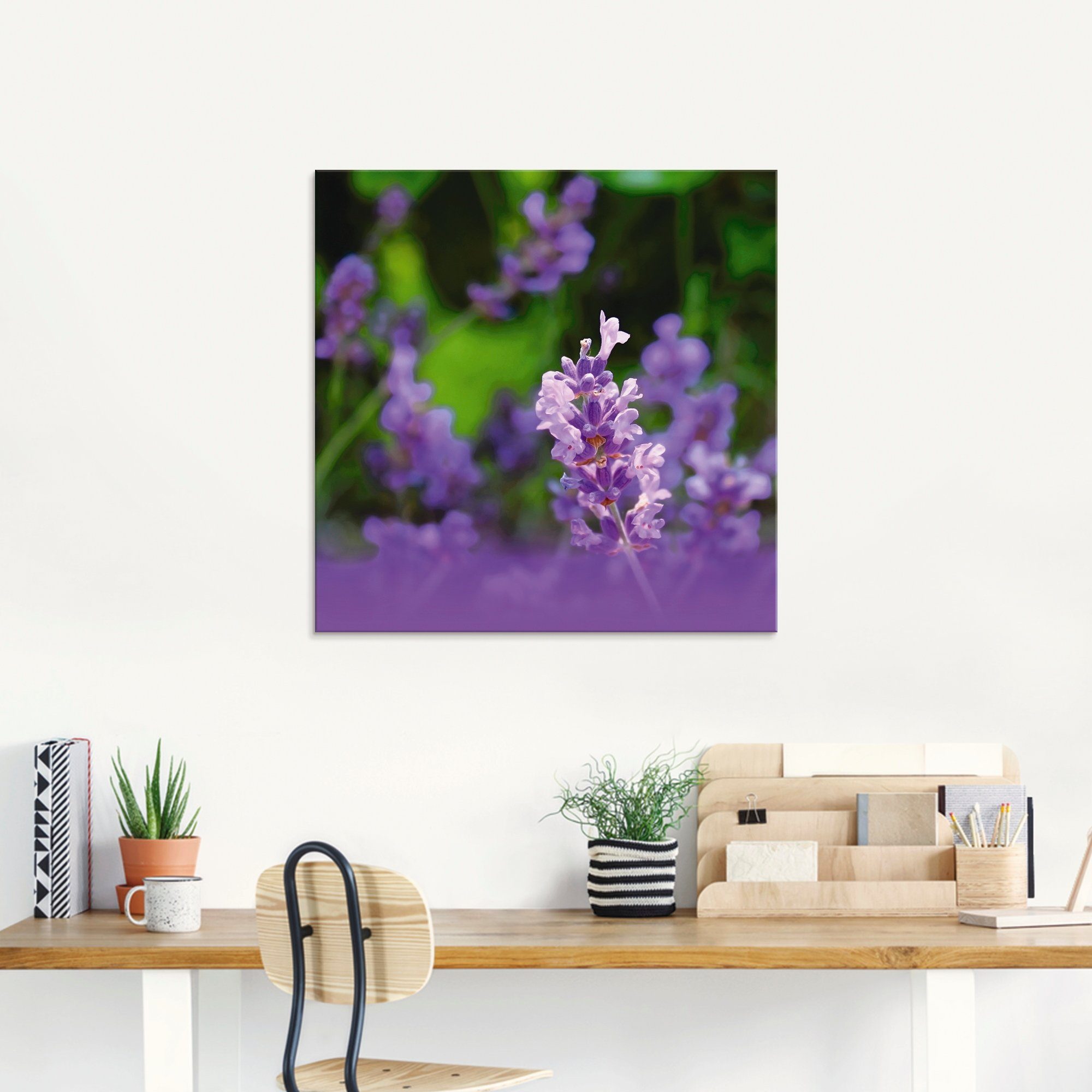 Artland Print op glas Lavendel in verschillende maten
