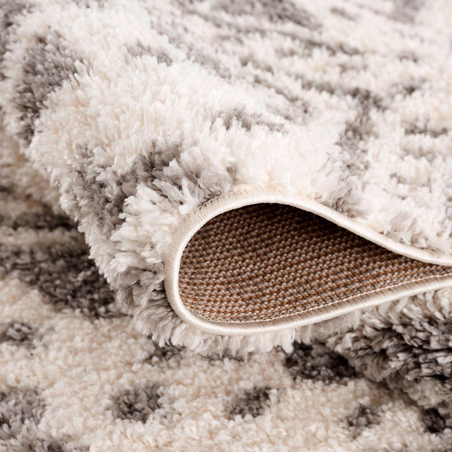 Carpet City Hoogpolig vloerkleed Pulpy 541 bijzonder zacht, met franje, etno-look
