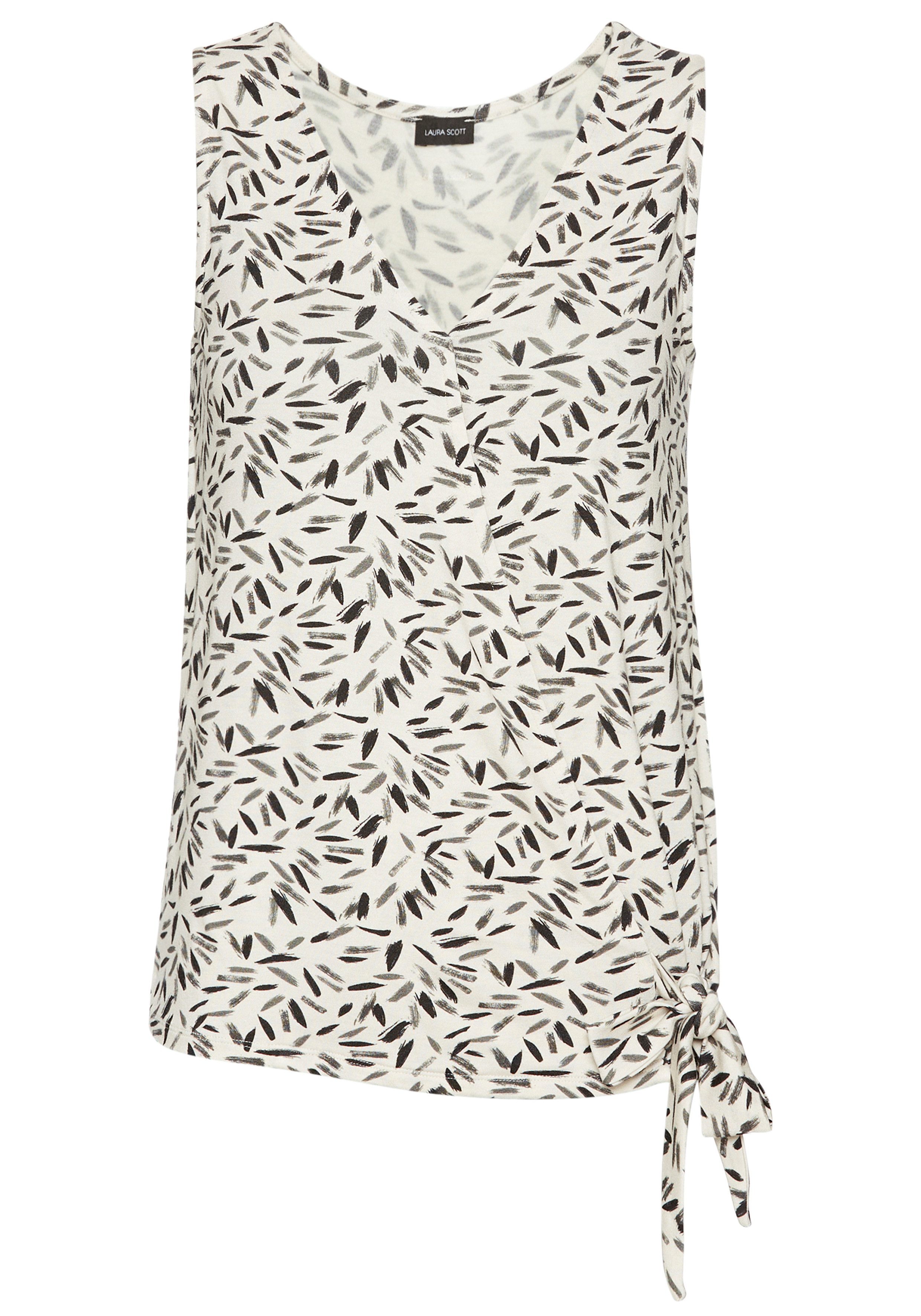 Laura Scott Tanktop in vrouwelijke stijl met v-hals & strik - nieuwe collectie