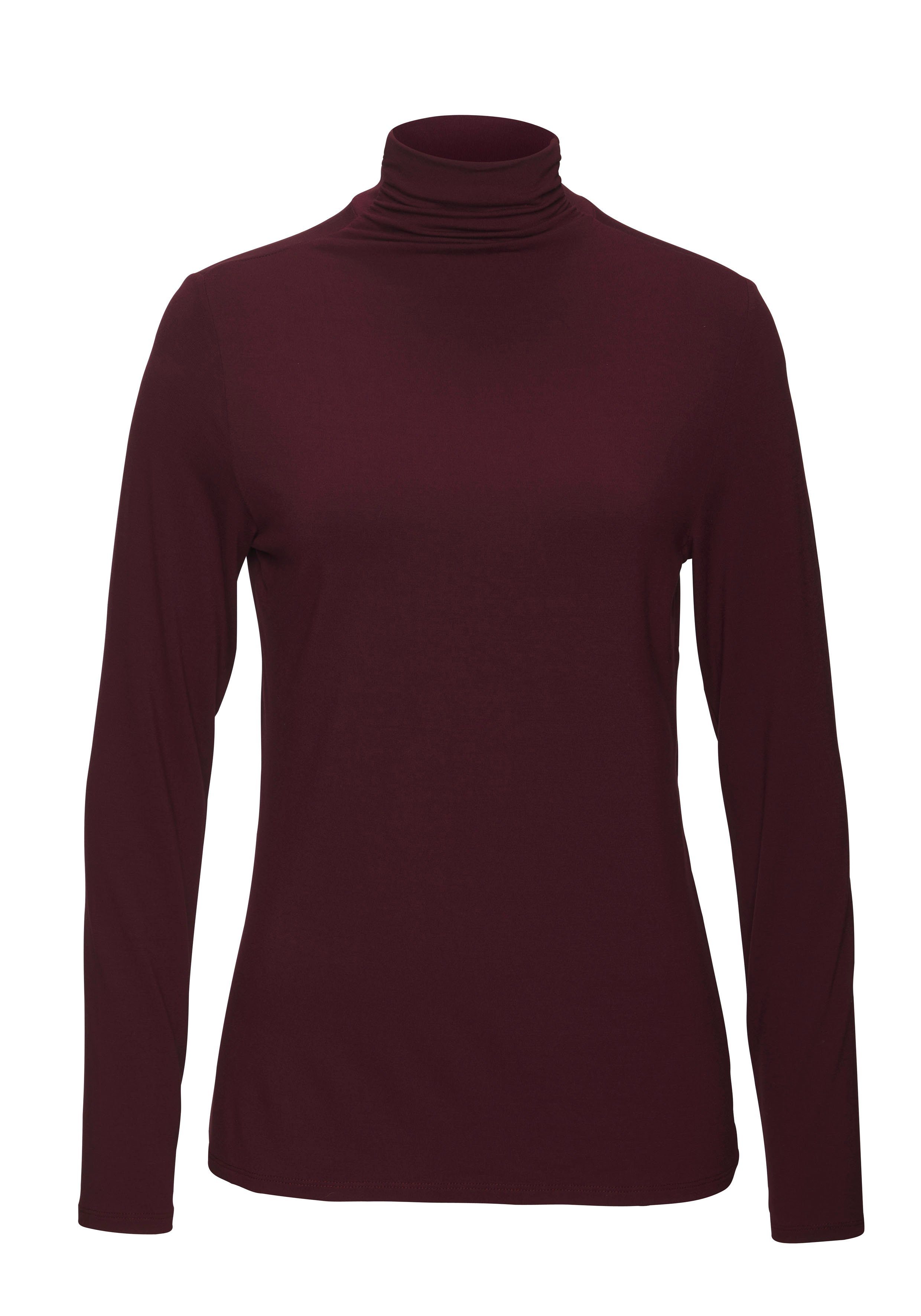 Lascana Shirt met staande kraag Van zachte viscose-stretch van zachte viscosekwaliteit