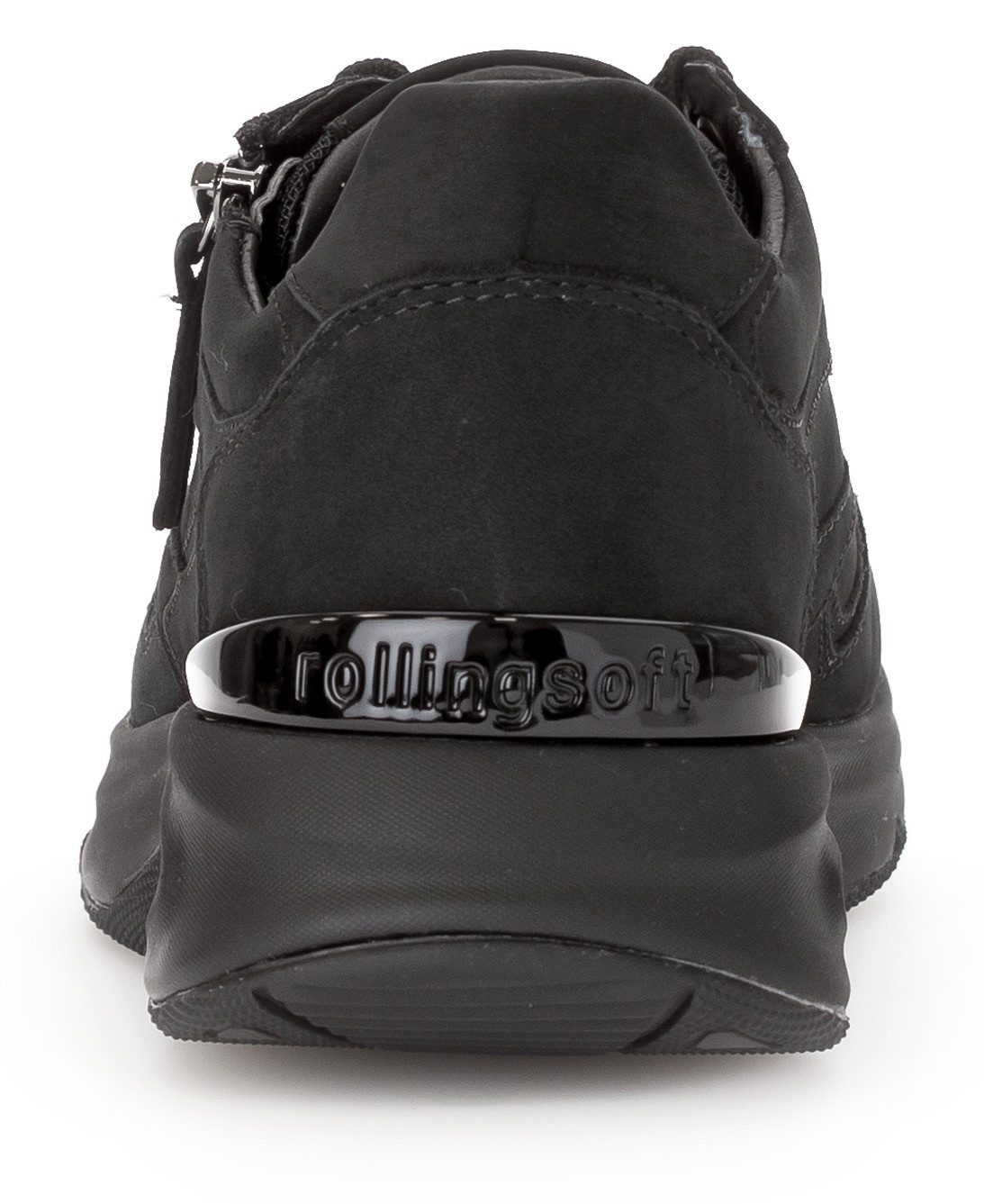 Gabor Rollingsoft Sneakers met sleehak vrijetijdsschoen, lage schoen, veterschoen, logo op de hiel