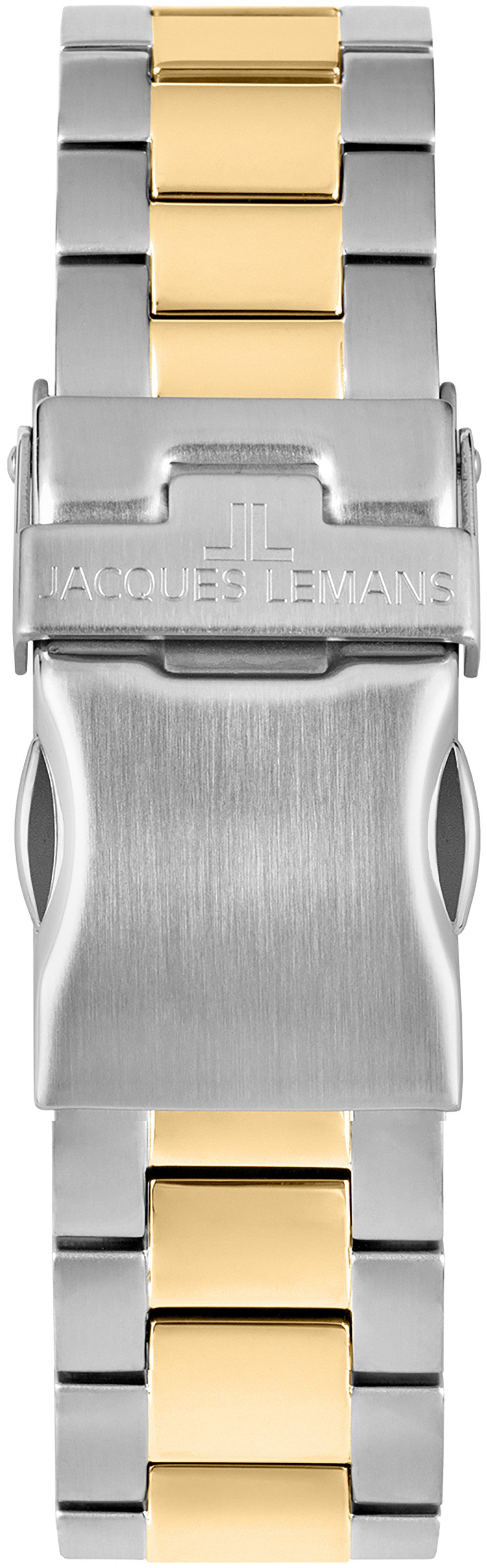 Jacques Lemans Kwartshorloge Derby Polshorloge, dameshorloge, datum, luminescerende wijzers, gehard crystexglas