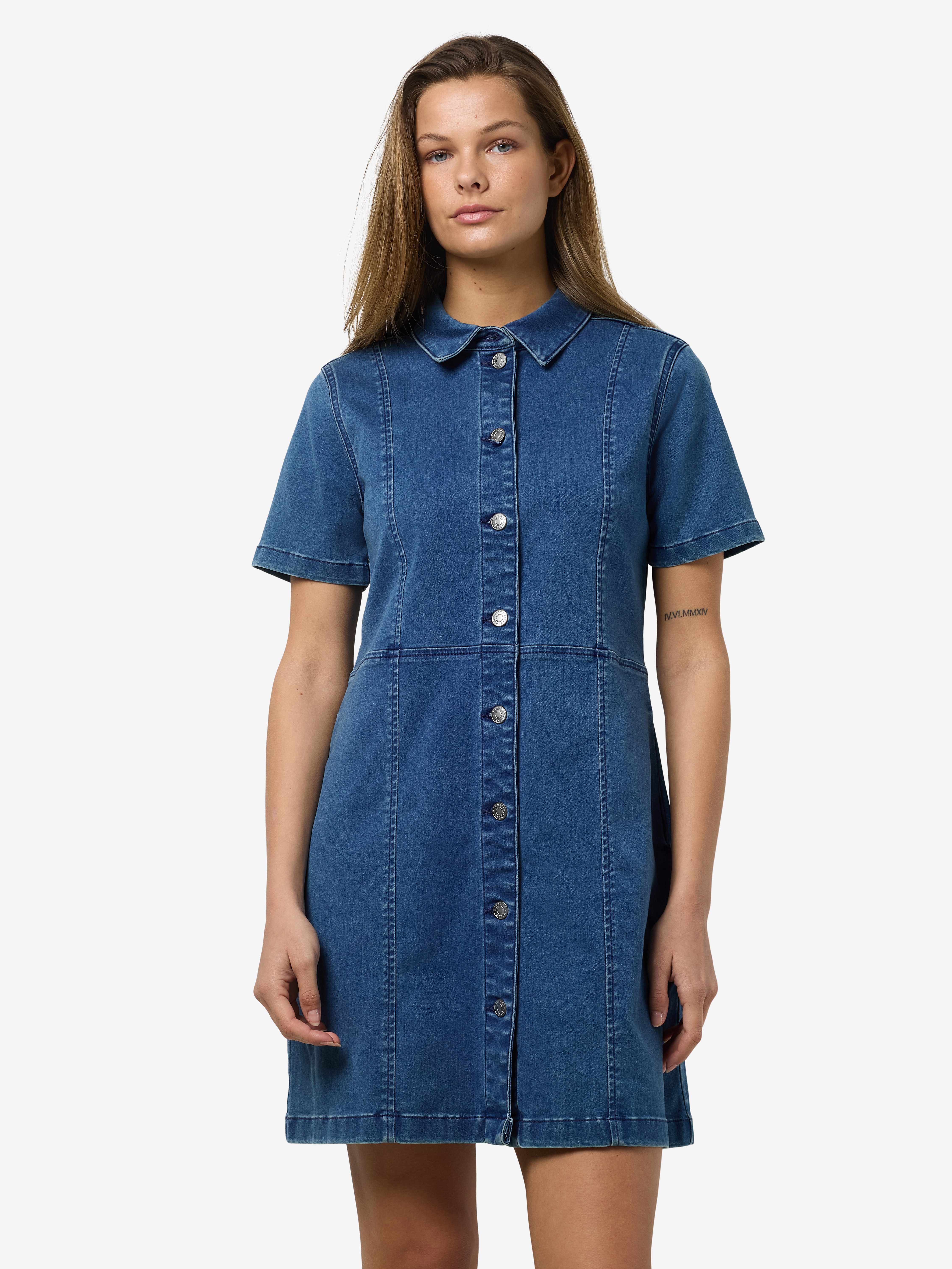 Noisy may Jeans jurk NMNISA S/S SLIM DENIM DRESS VI534MB NOOS