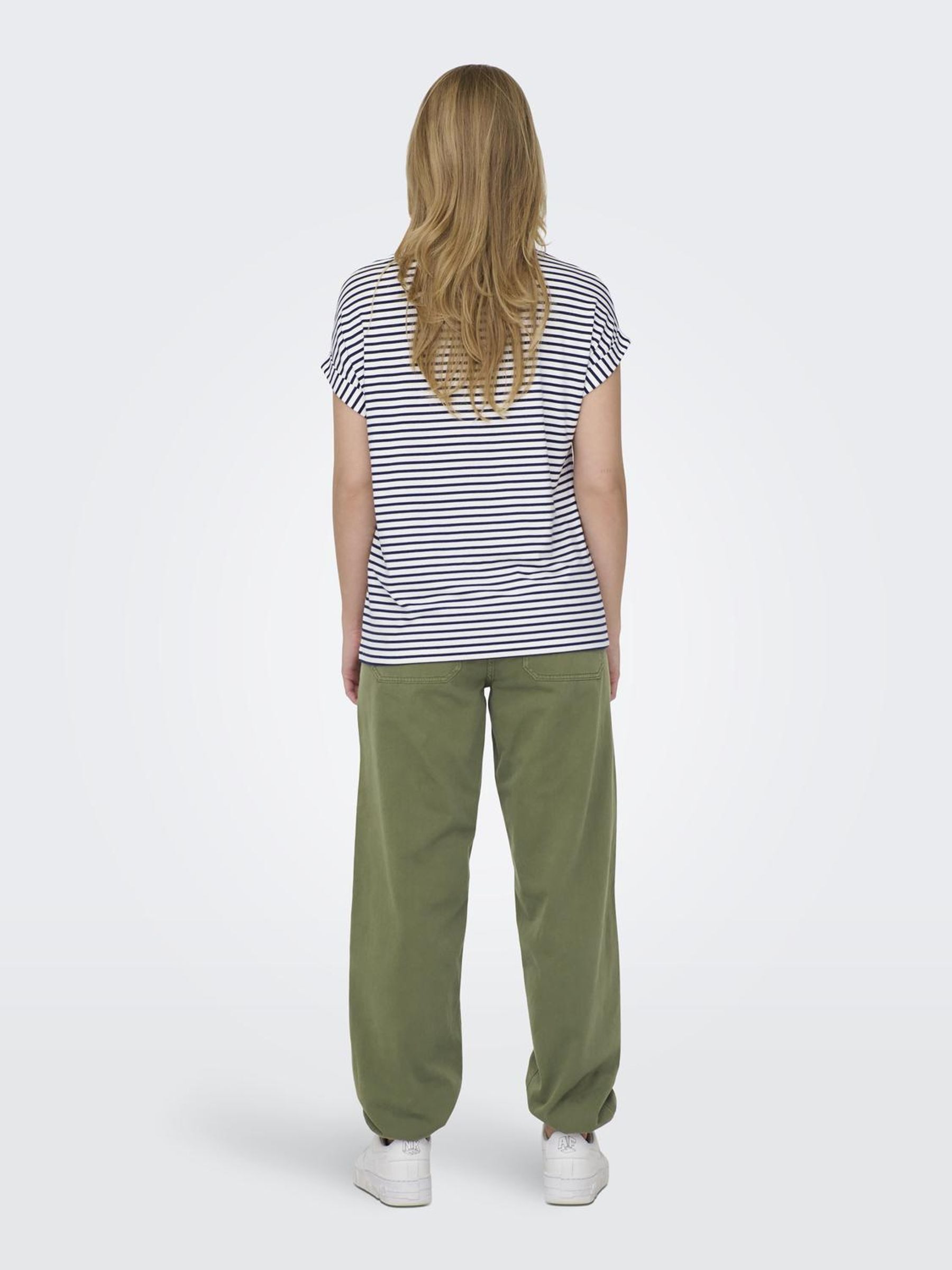 Only T-shirt ONLMOSTER STRIPE S/S O-NECK TOP JRS NOOS