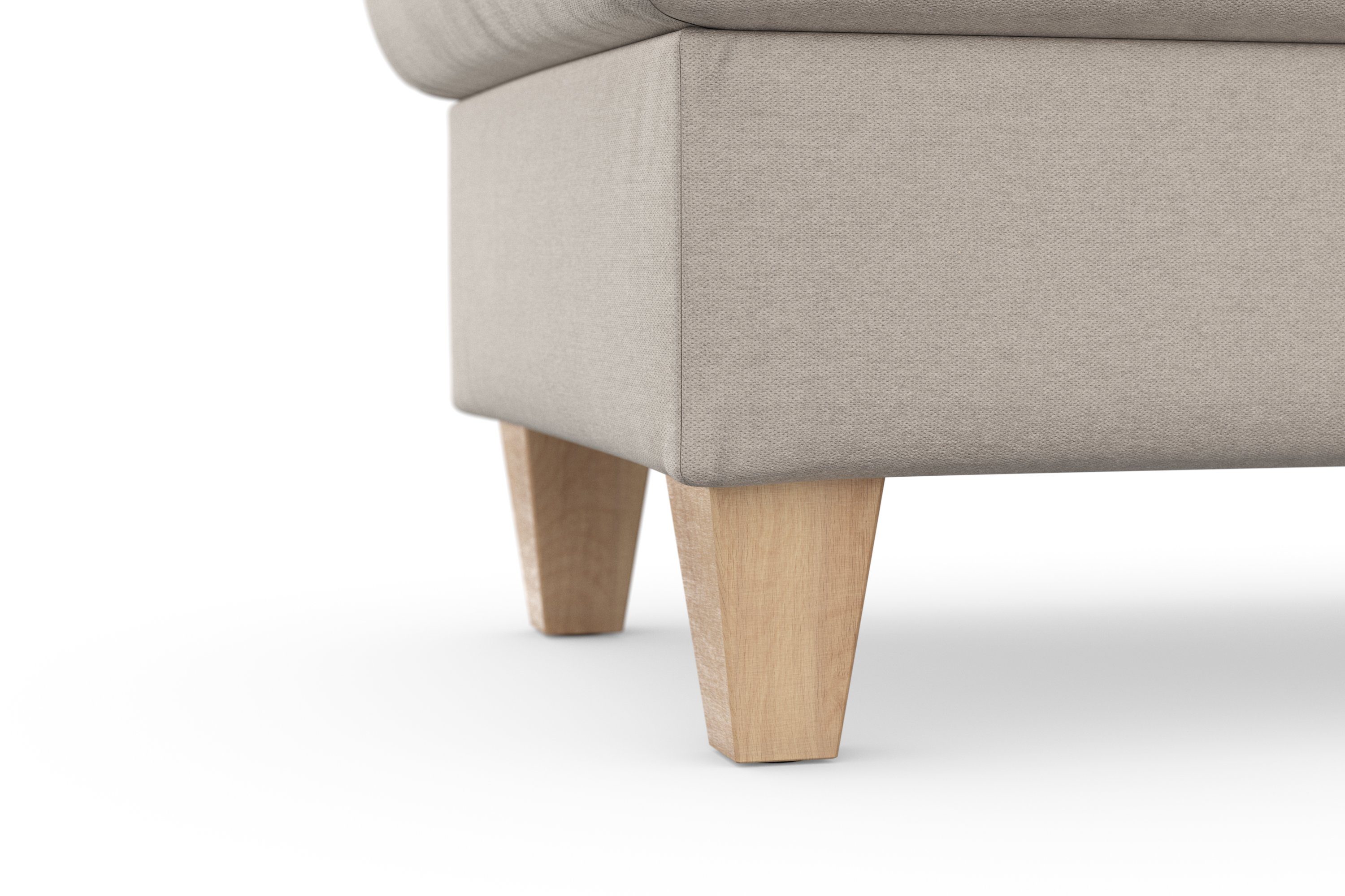 sit&more Hocker met bergruimte Farö met bergruimte en binnenvering en naturelkleurige poten