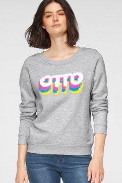 otto sweater otto logo pride edition van biokatoen met logoprint grijs