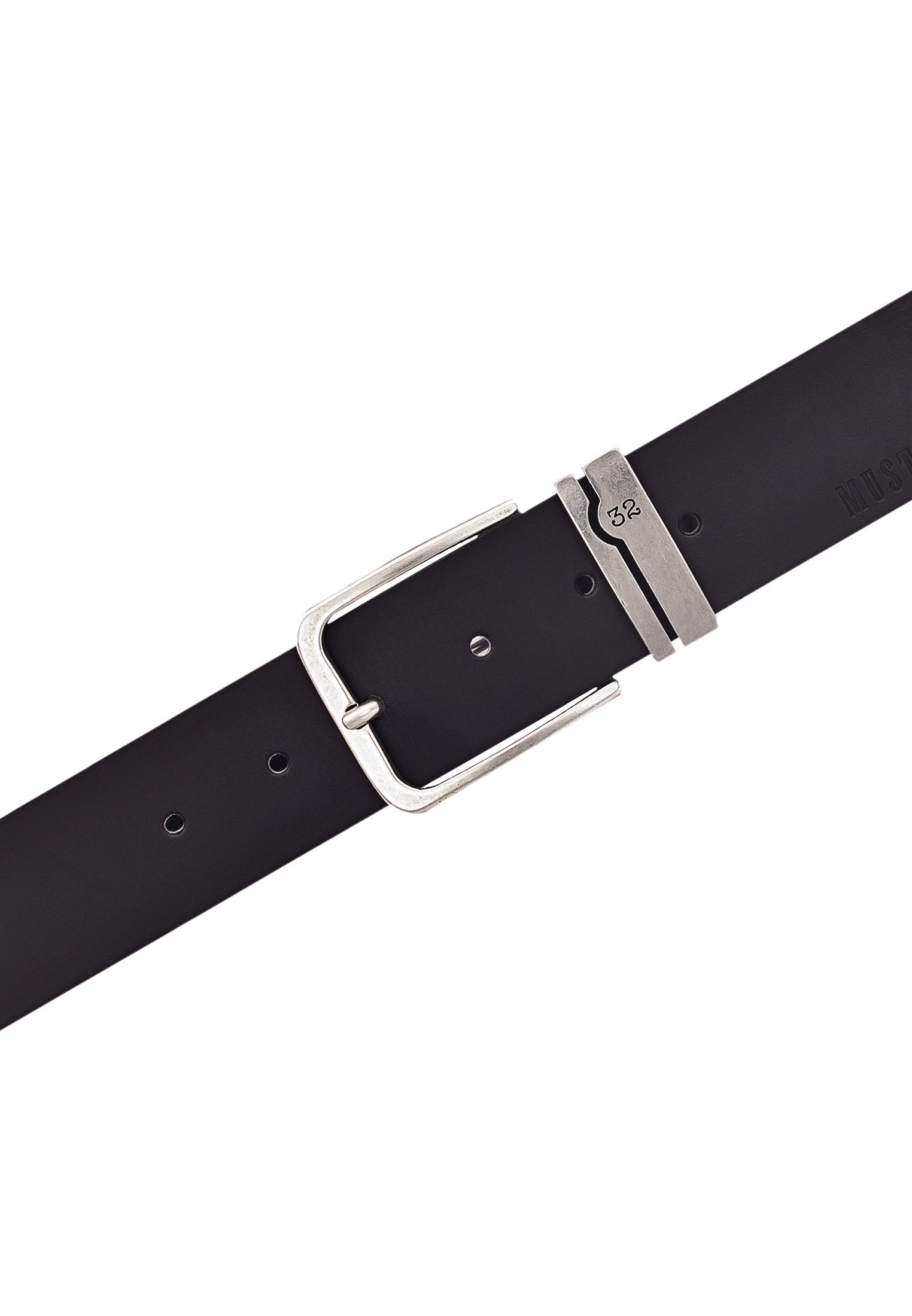 MUSTANG Leren riem met versierde metalen lus, 4 cm (1 stuk)