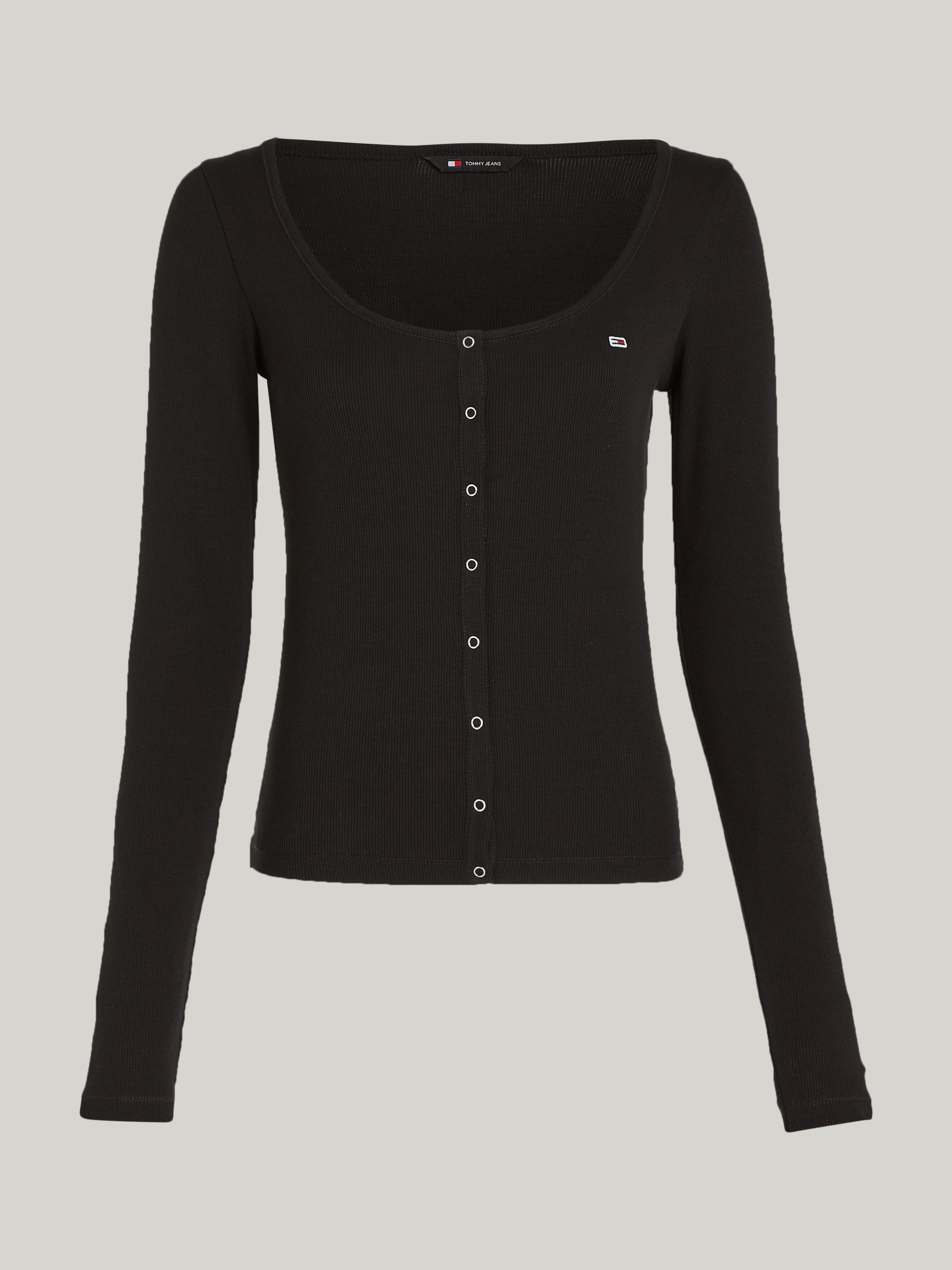 TOMMY JEANS Shirt met lange mouwen TJW SLIM BUTTON THRU LS