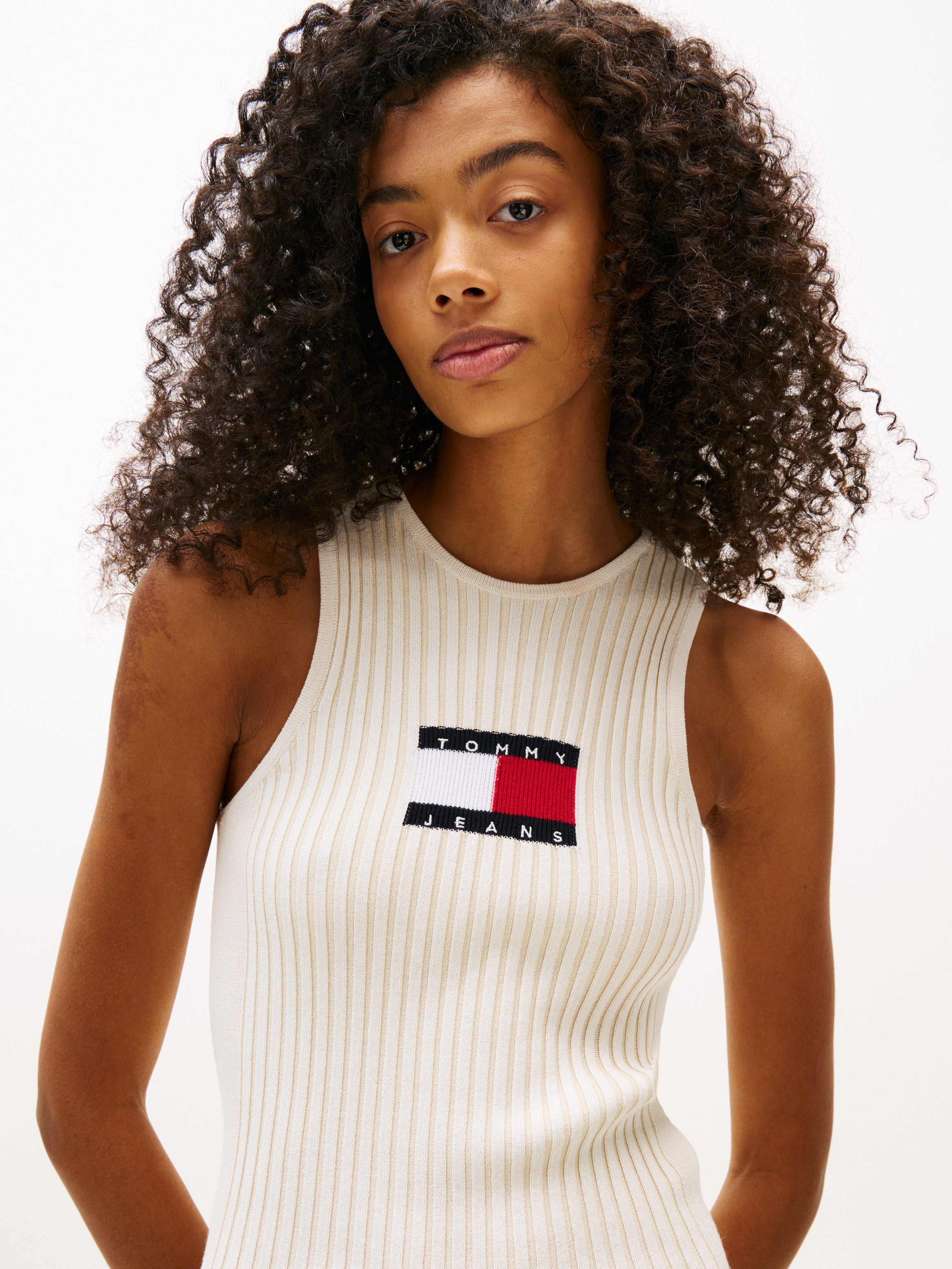 TOMMY JEANS Mini-jurk TJW FLAG SWEATER MINI DRESS EXT