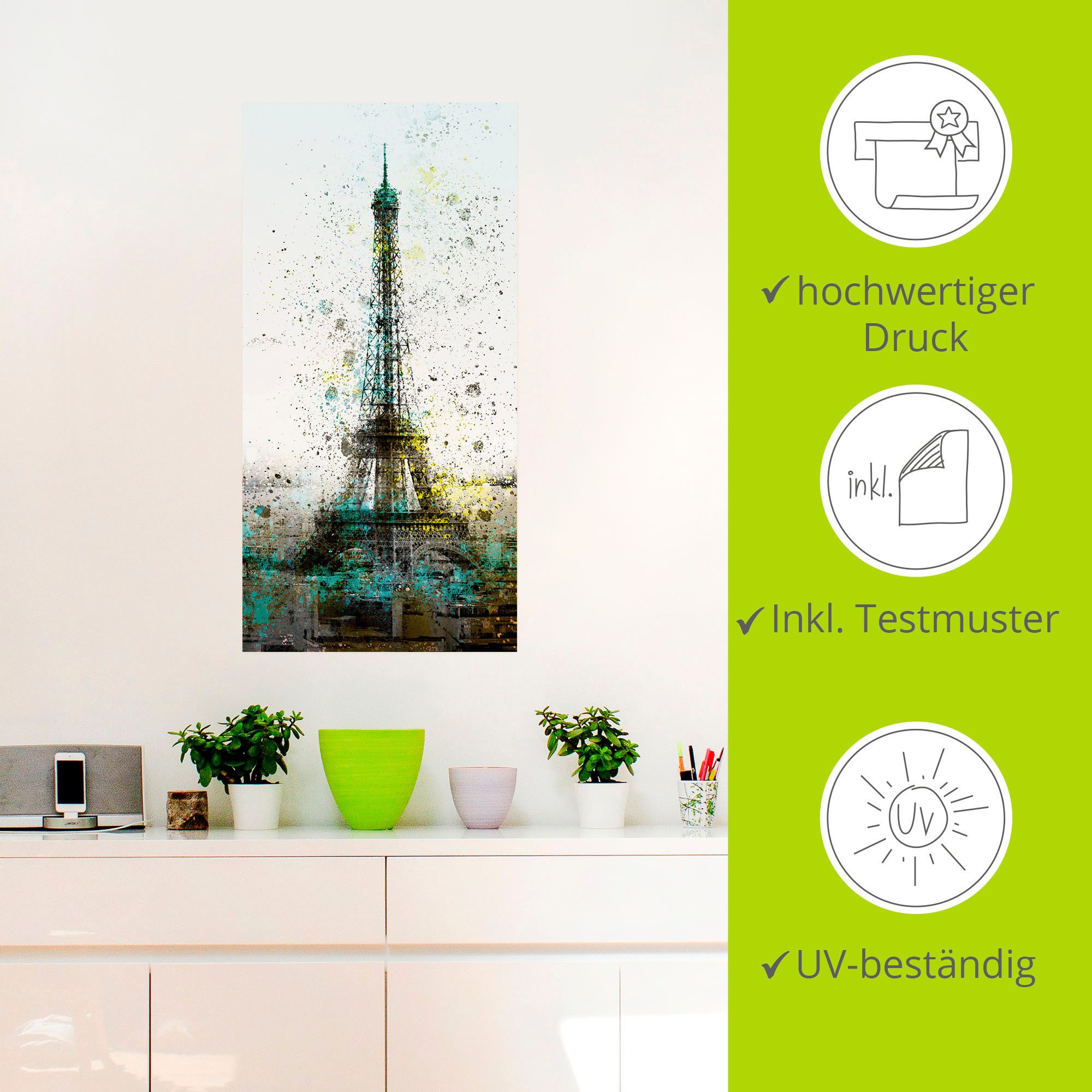 Artland Wandfolie Parijs Eiffeltoren I