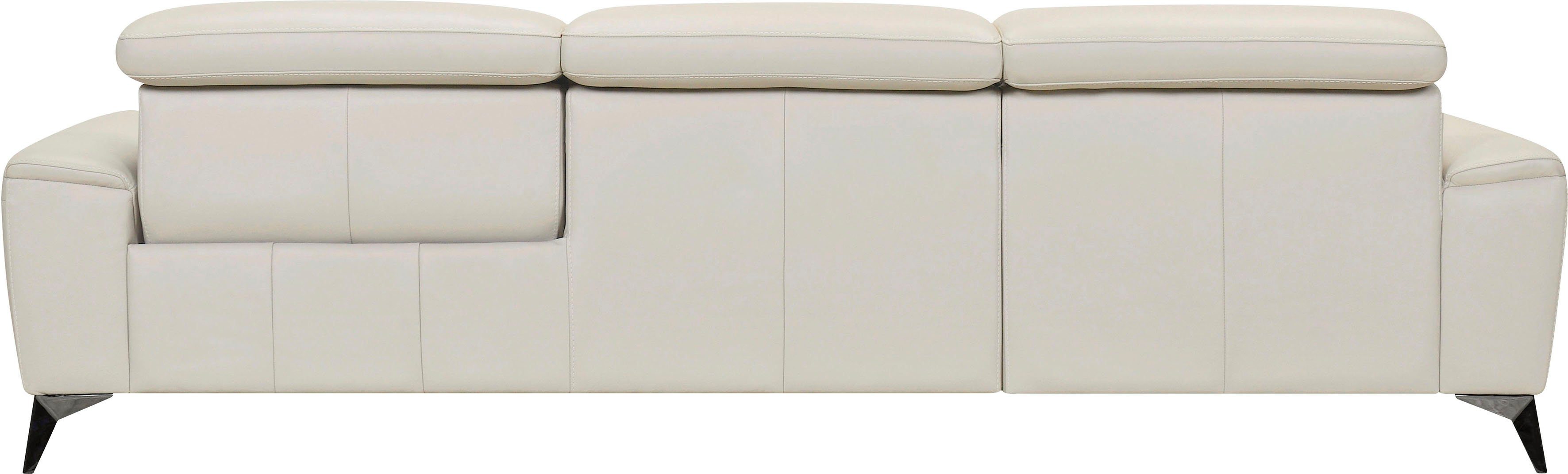Places of Style Hoekbank Theron, L-vorm, 263 cm, elektrische relaxfunctie, usb-aansluiting, handmatig verstelbaar hoofdeind