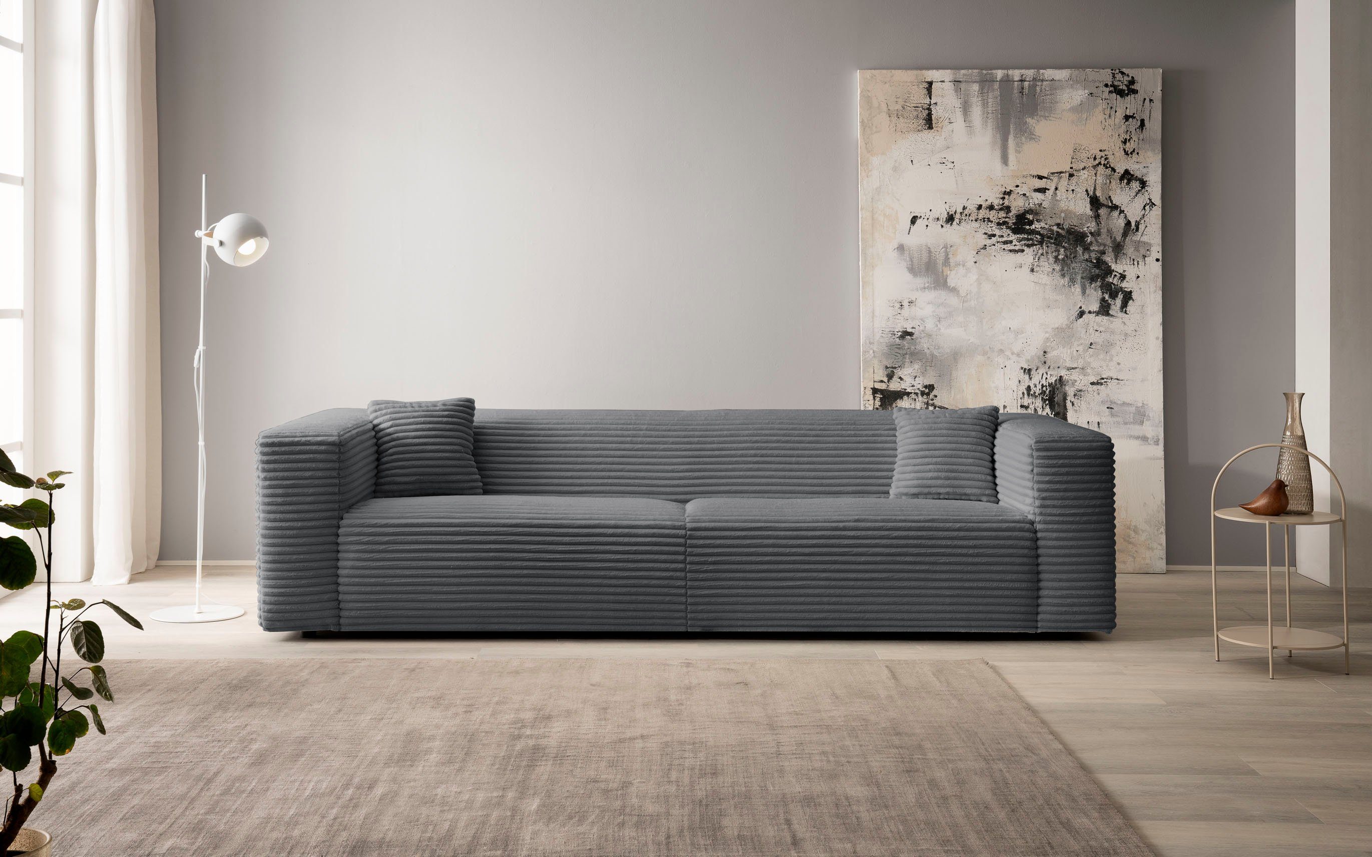 andas 3-zitsbank BAKELS, bank in cord of bouclé stof, sofa in modern ontwerp