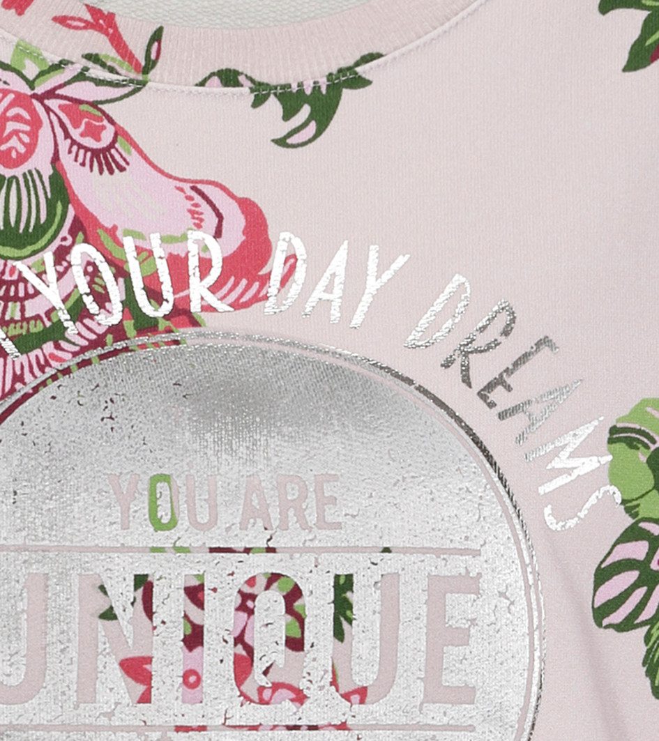 Aniston CASUAL Sweatshirt in extravagante bloemenprint met folieprint - nieuwe collectie