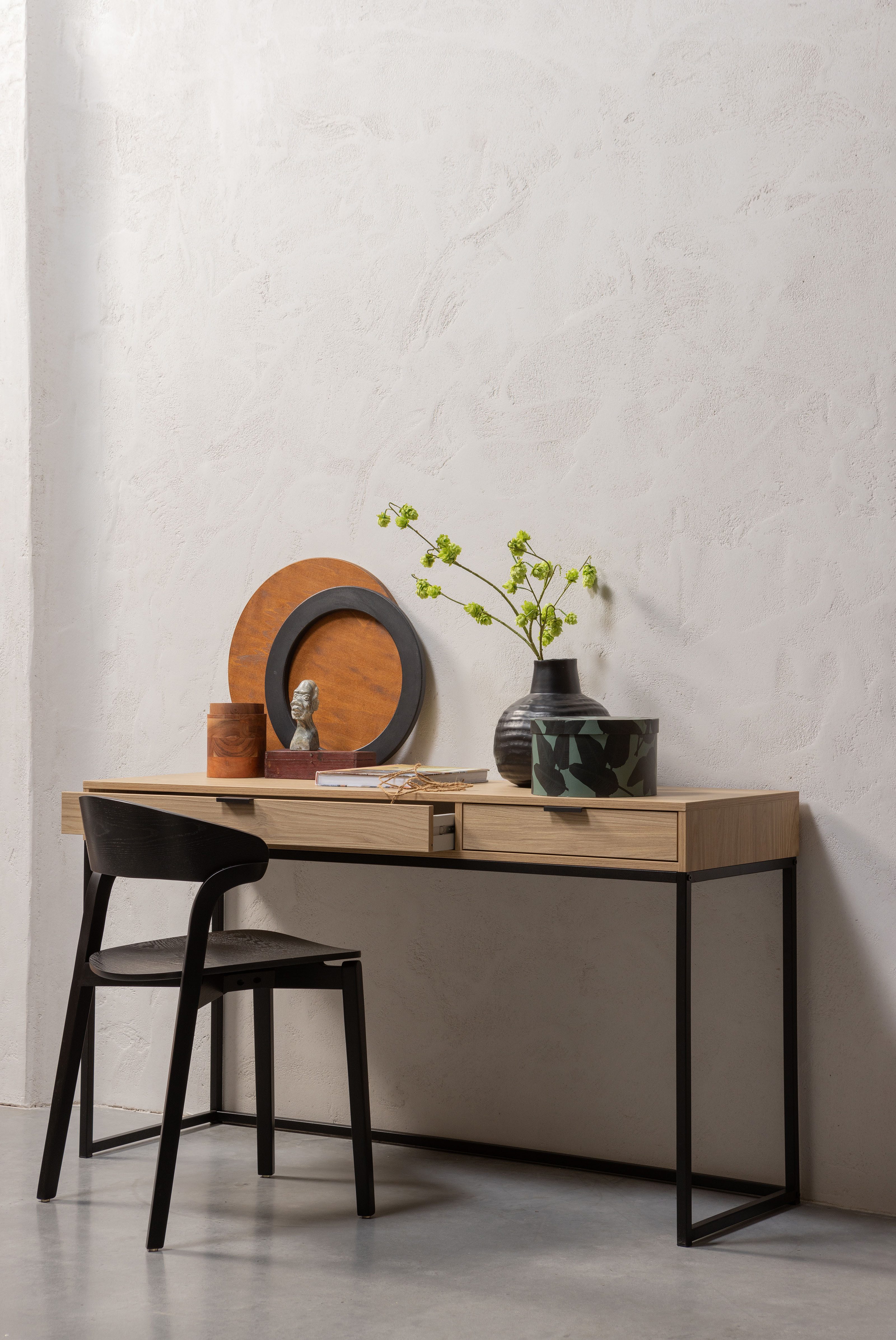WOOOD Stoel Cras Eetkamerstoel van essenhoutfineer (set, 2 stuks)