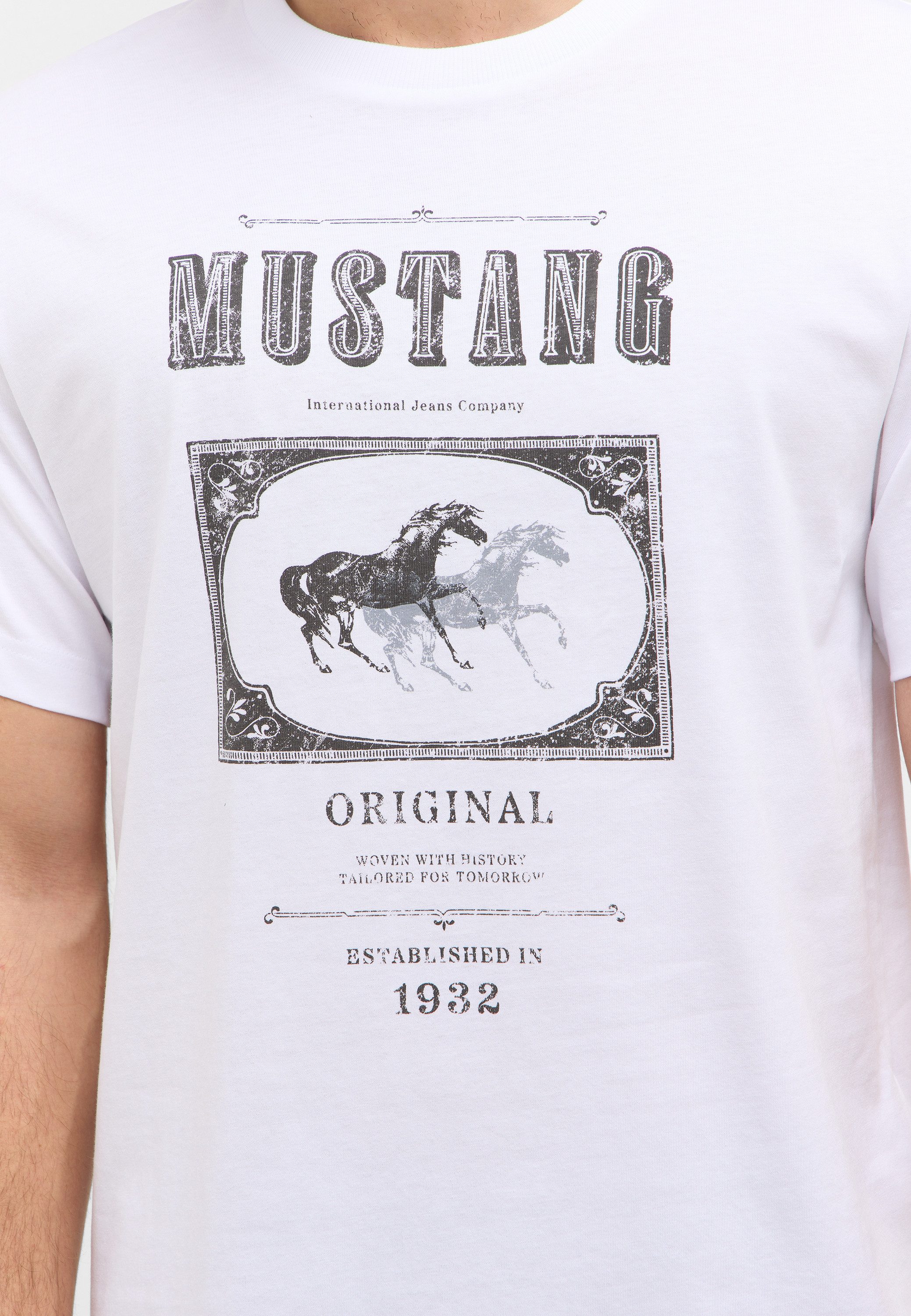 MUSTANG Shirt met korte mouwen Heren stijl Akron